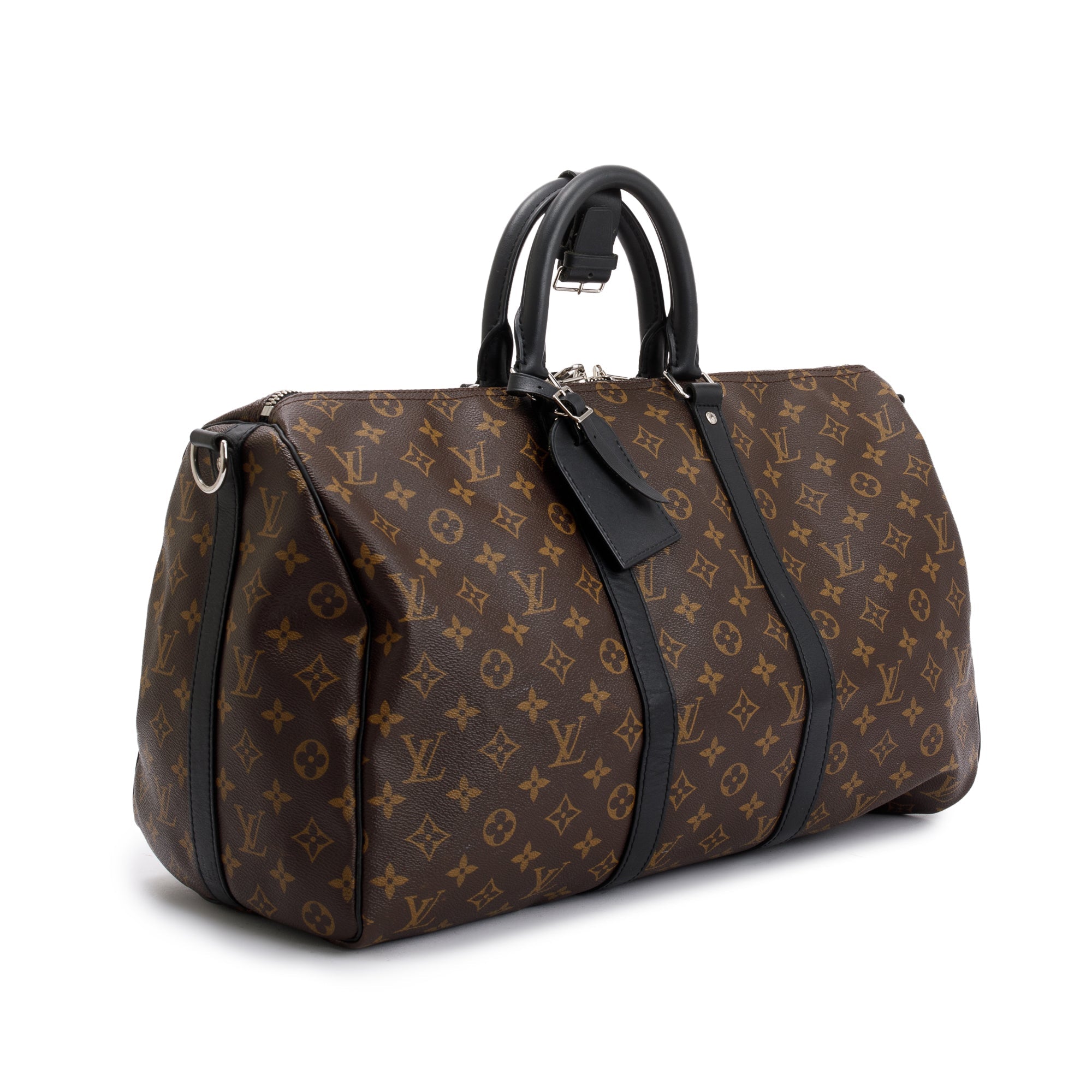 Louis Vuitton Monogram Macassar Keepall Bandouliere 45 w/ Box