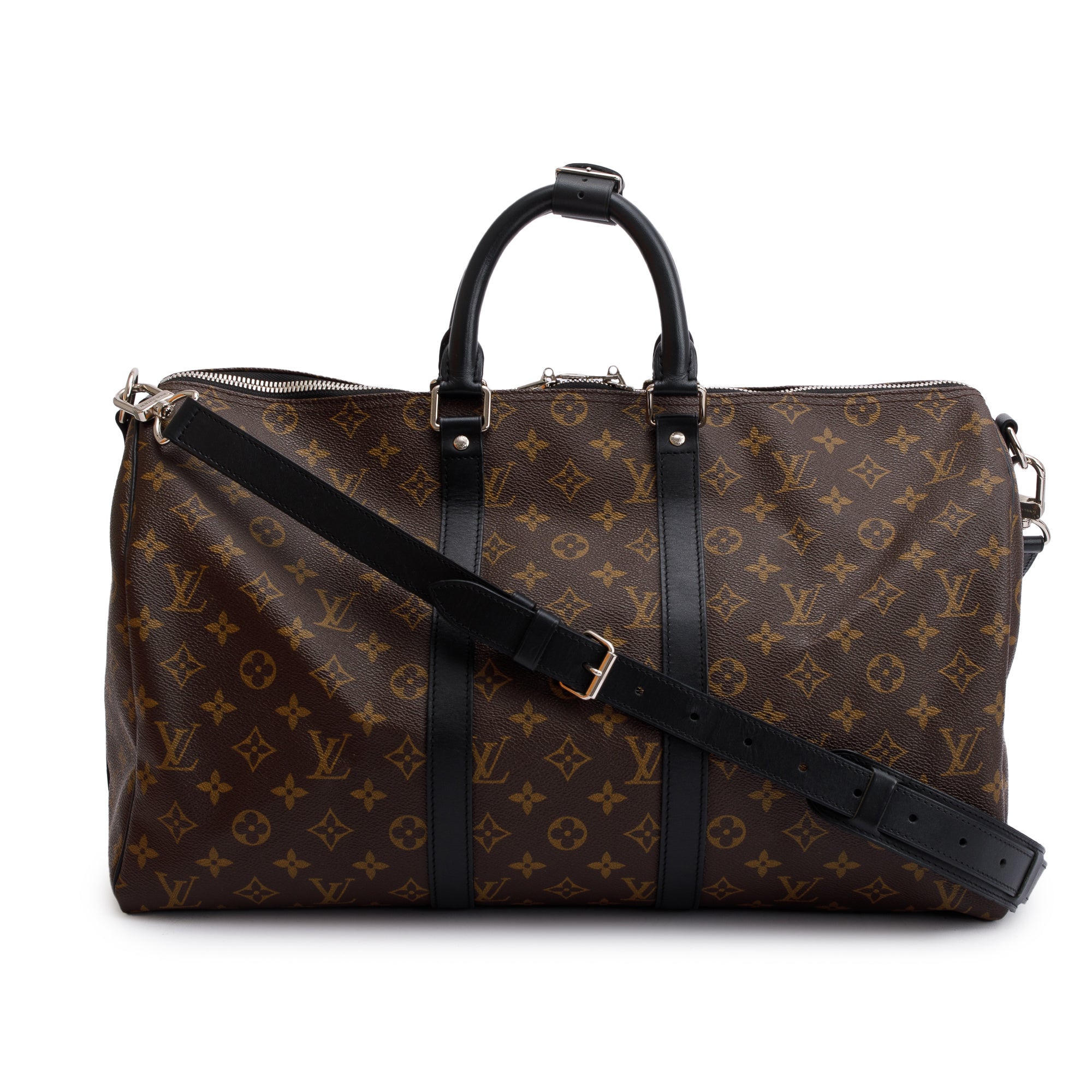 Louis Vuitton Monogram Macassar Keepall Bandouliere 45 w/ Box