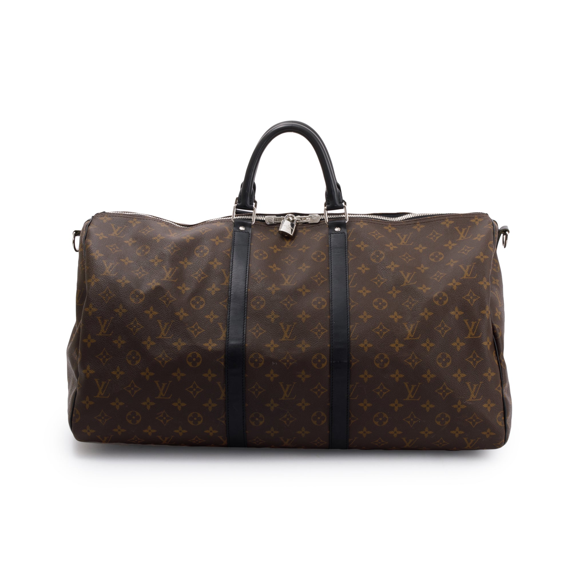 Louis Vuitton Monogram Macassar Keepall Bandouliere 55 w/ Strap