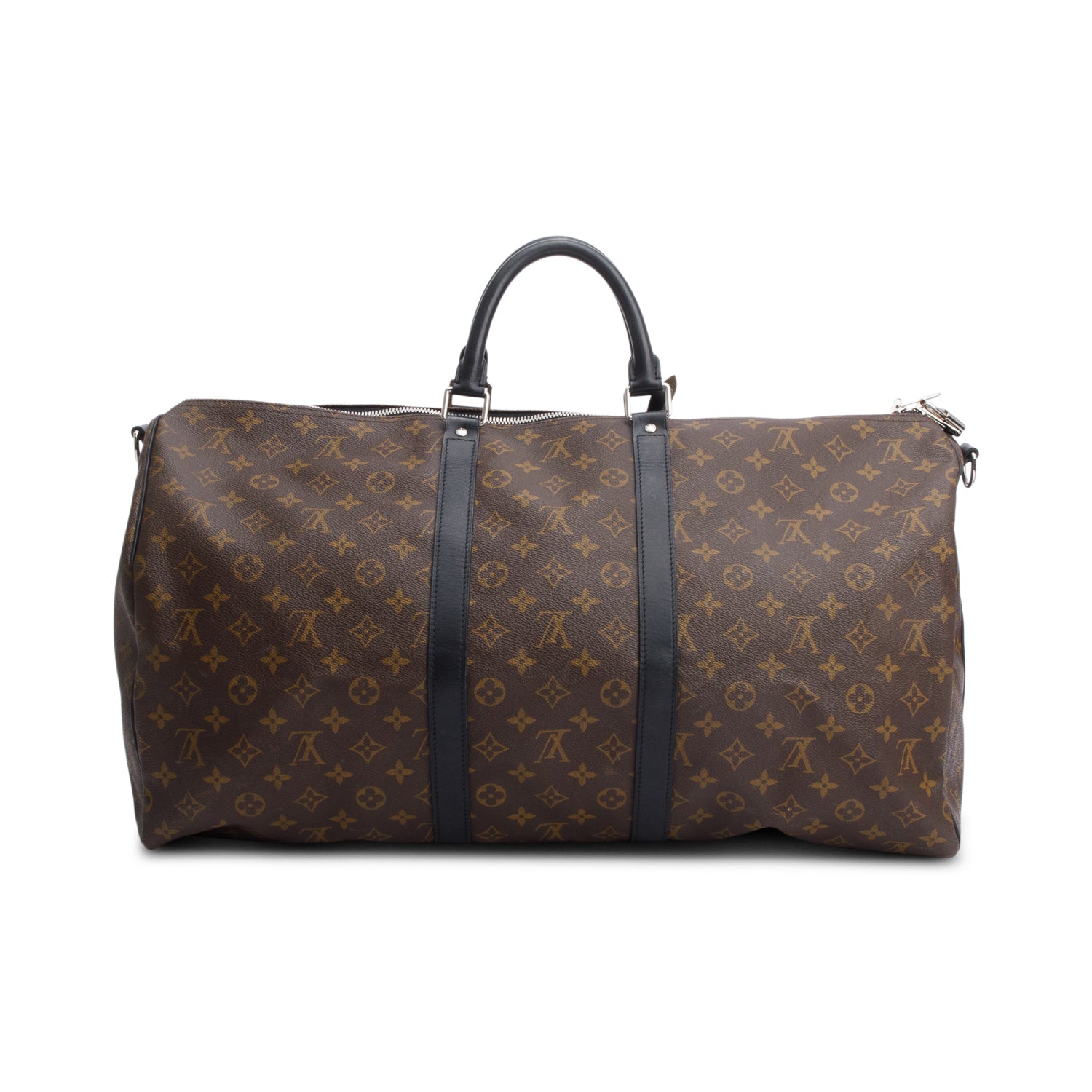 Louis Vuitton Monogram Macassar Keepall Bandouliere 55 w/ Strap