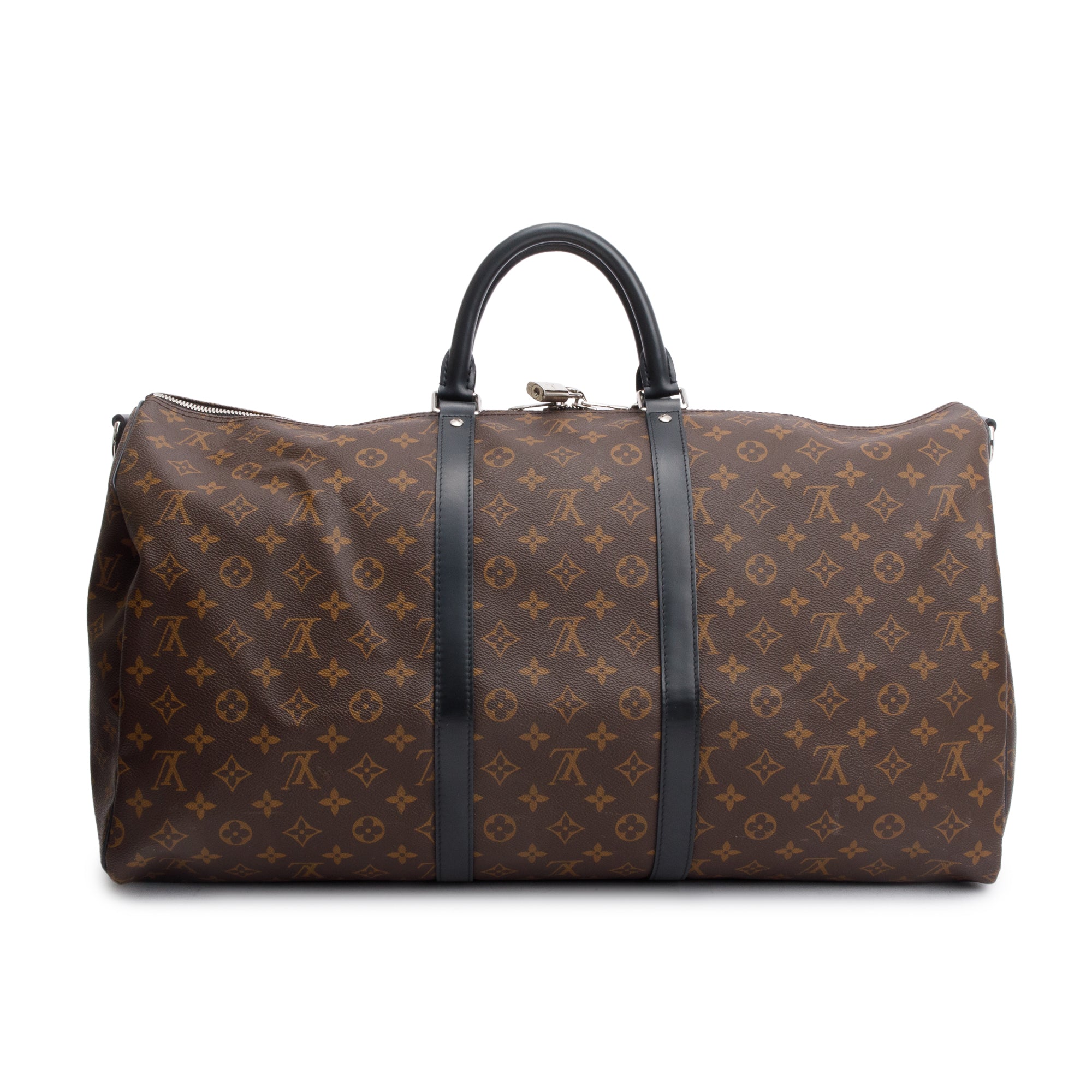 Louis Vuitton Monogram Macassar Keepall Bandouliere 55 w/ Strap