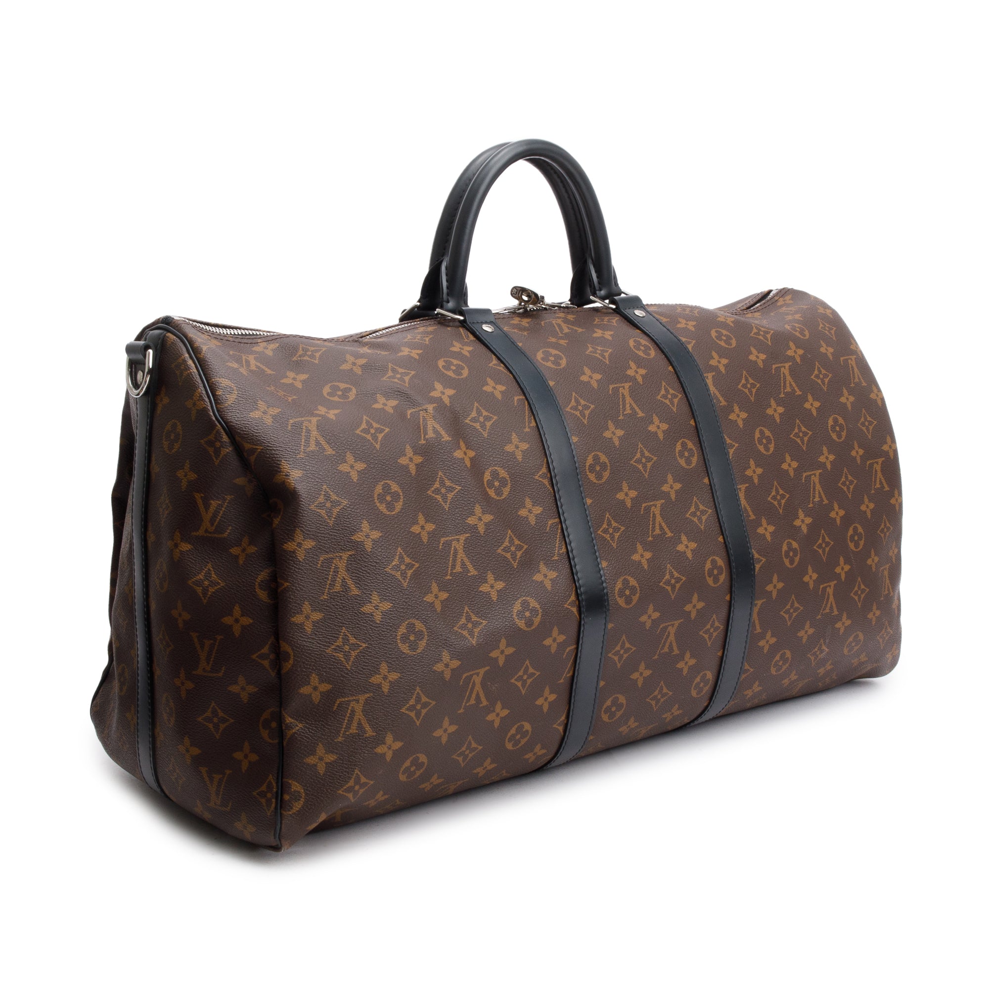 Louis Vuitton Monogram Macassar Keepall Bandouliere 55 w/ Strap