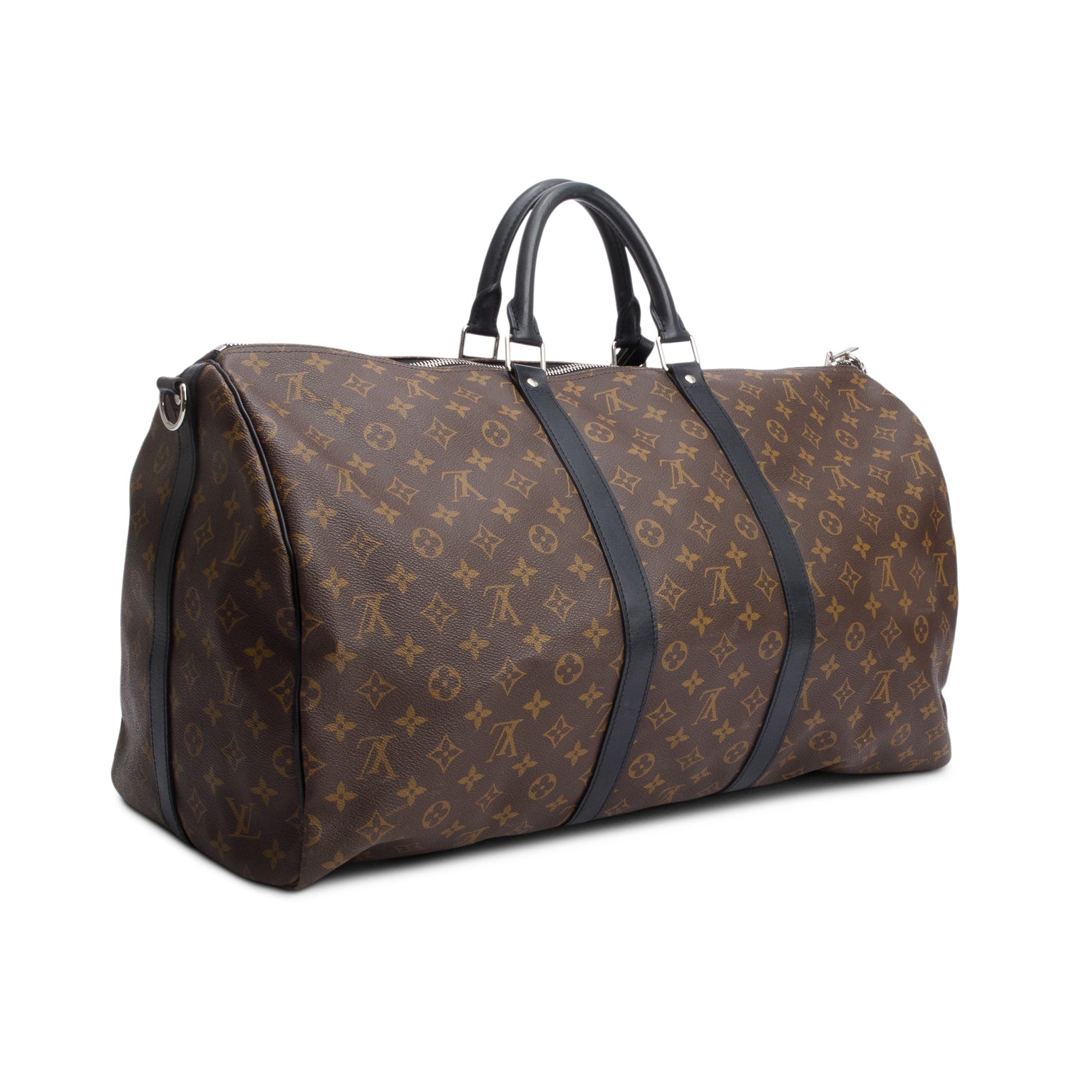 Louis Vuitton Monogram Macassar Keepall Bandouliere 55 w/ Strap
