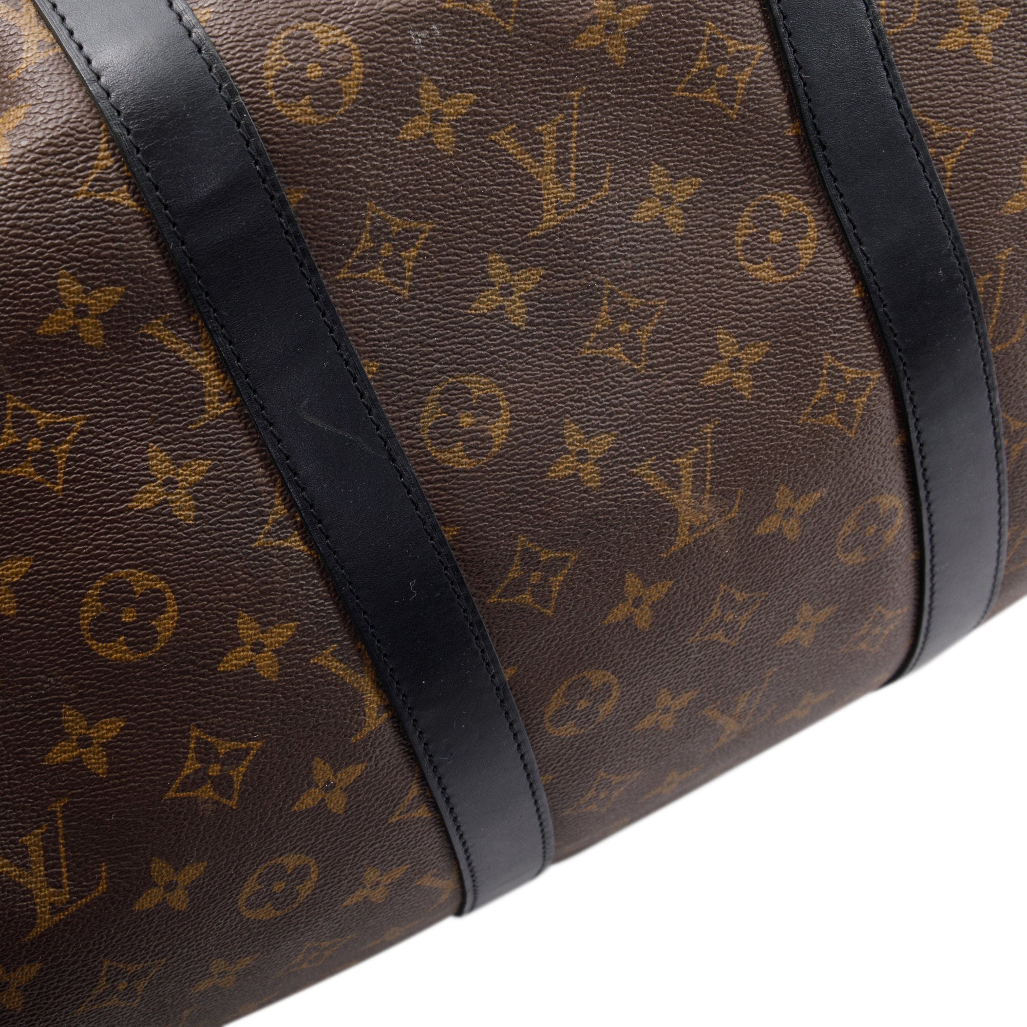 Louis Vuitton Monogram Macassar Keepall Bandouliere 55 w/ Strap