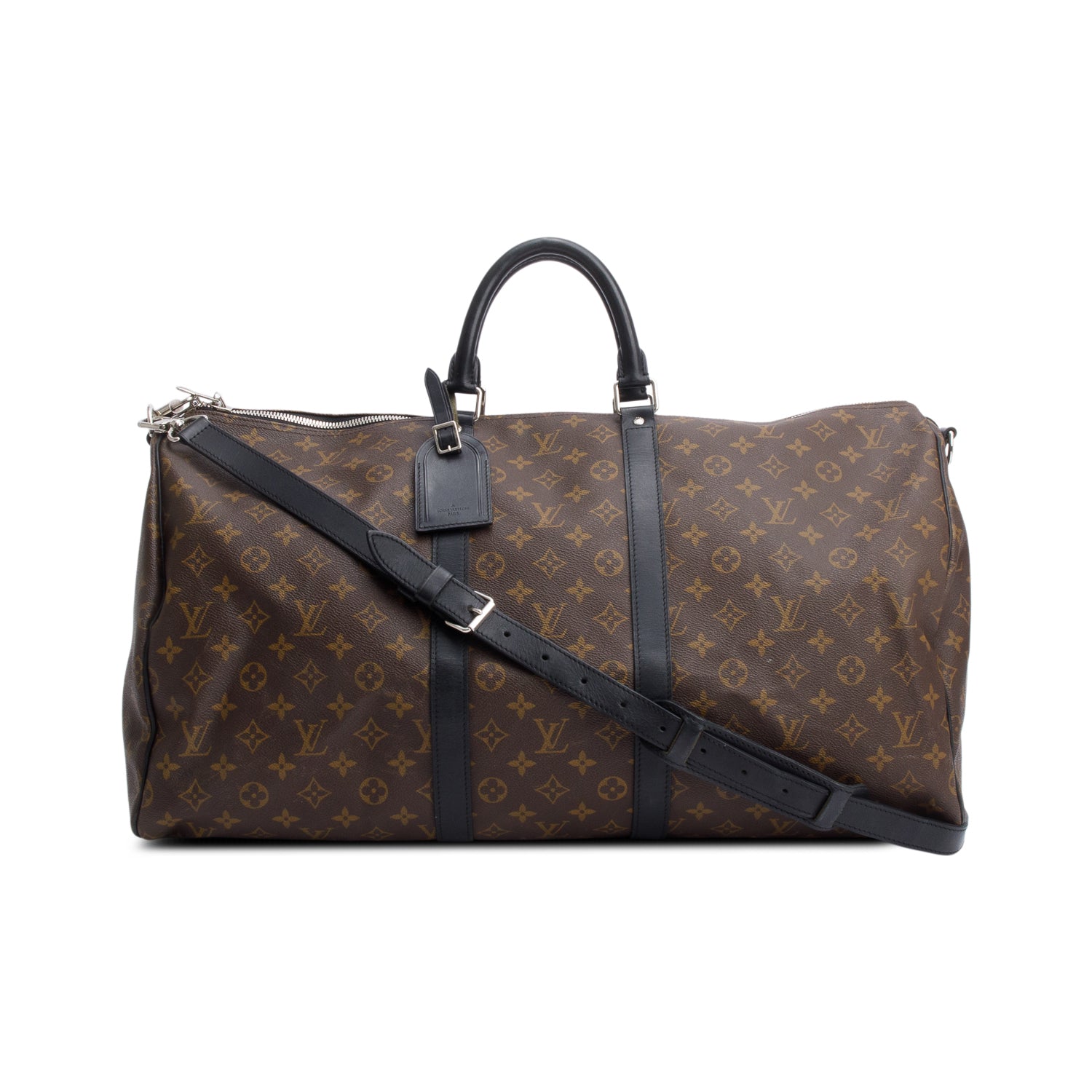 Louis Vuitton Monogram Macassar Keepall Bandouliere 55 w/ Strap