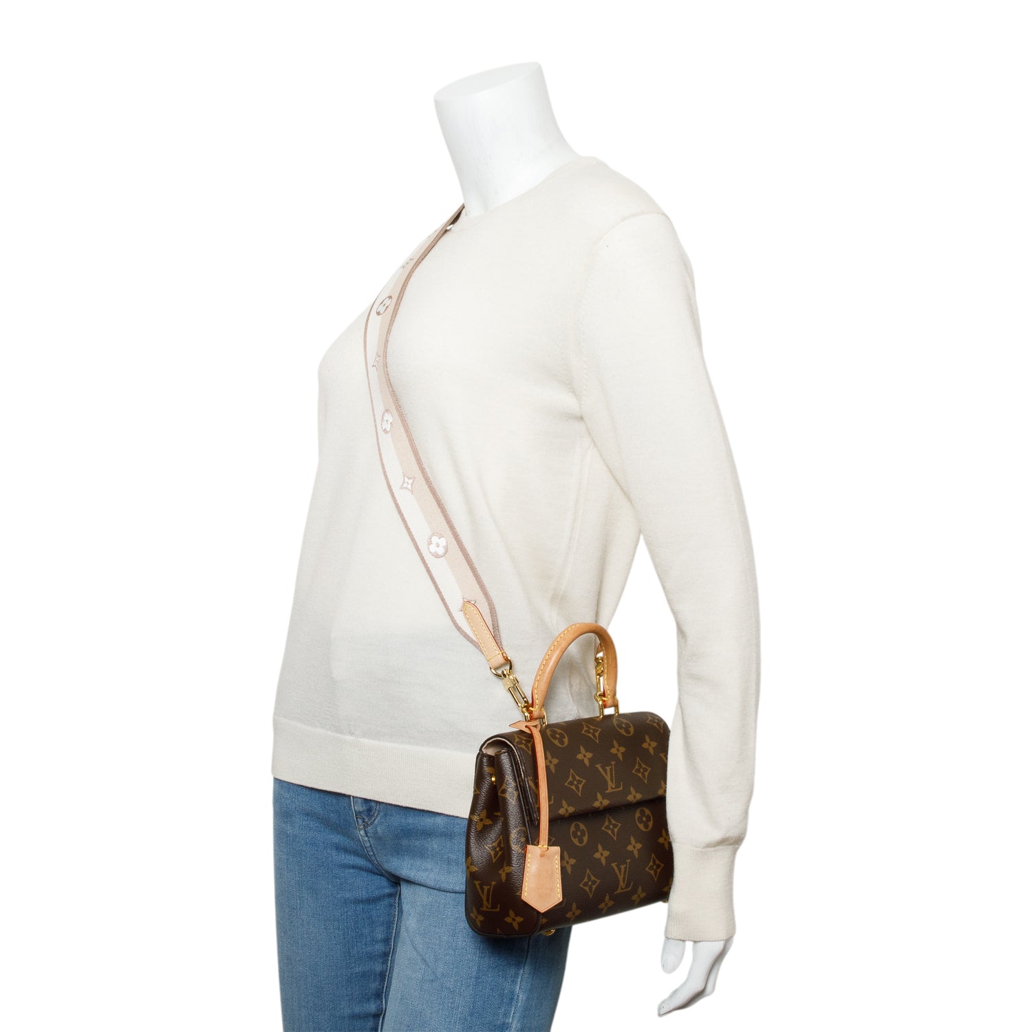 Louis Vuitton Monogram Mini Cluny w/ Strap & Box
