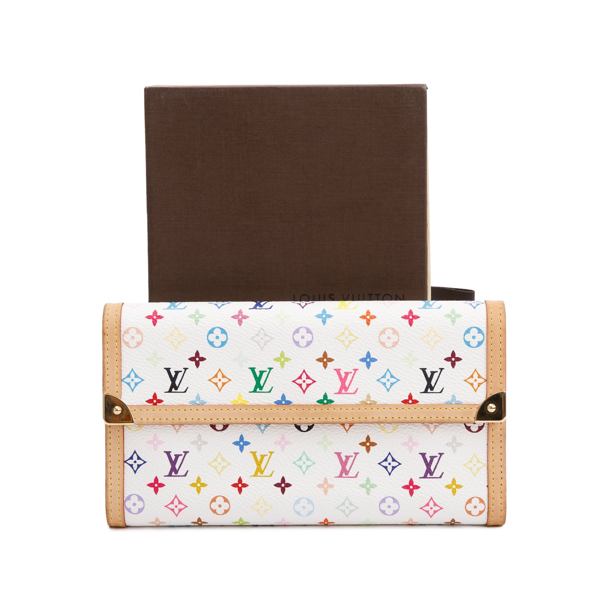 Louis Vuitton Monogram Multicolore Porte Tresor International Wallet w/ Box