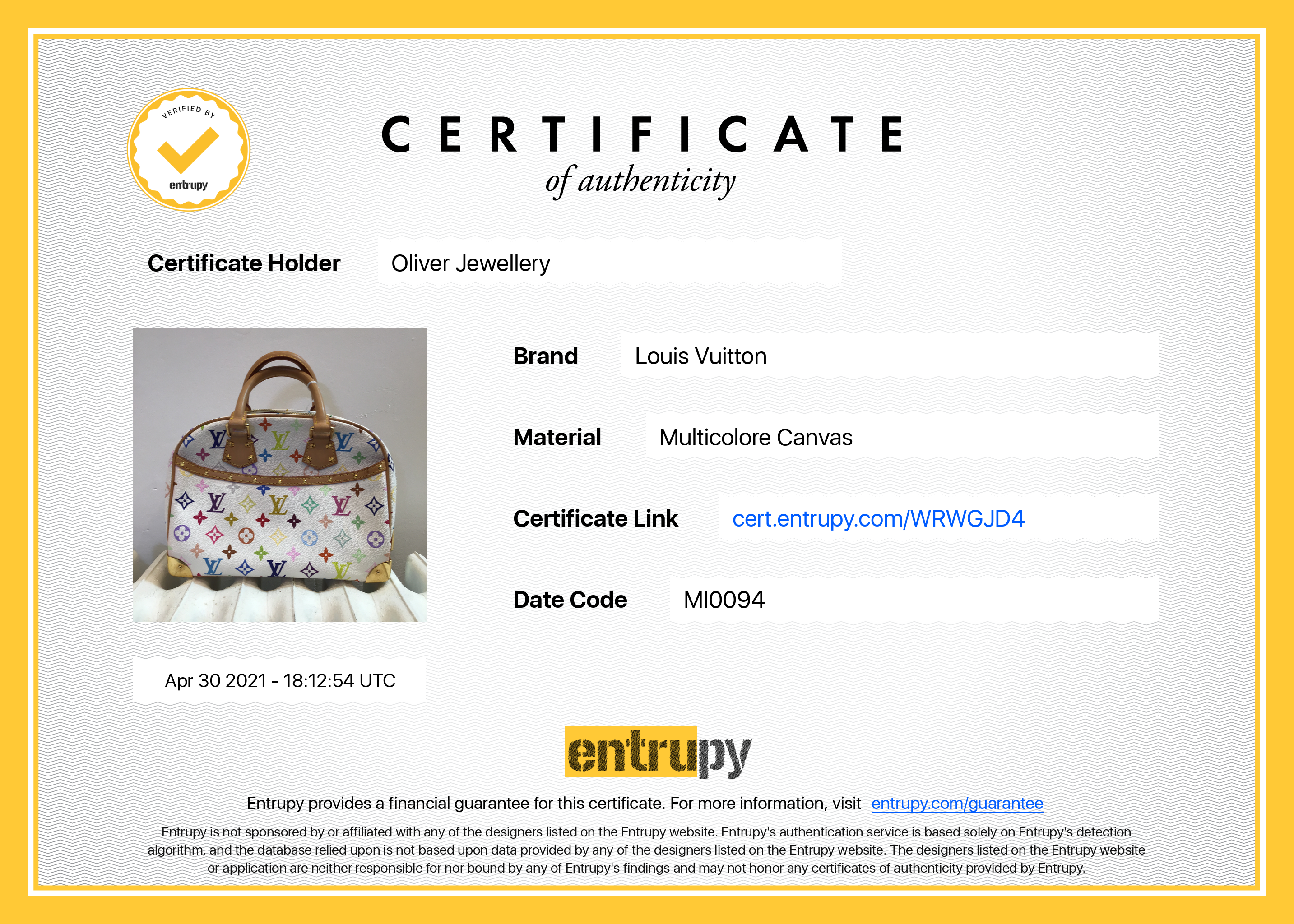 Louis Vuitton Monogram Multicolore Trouville