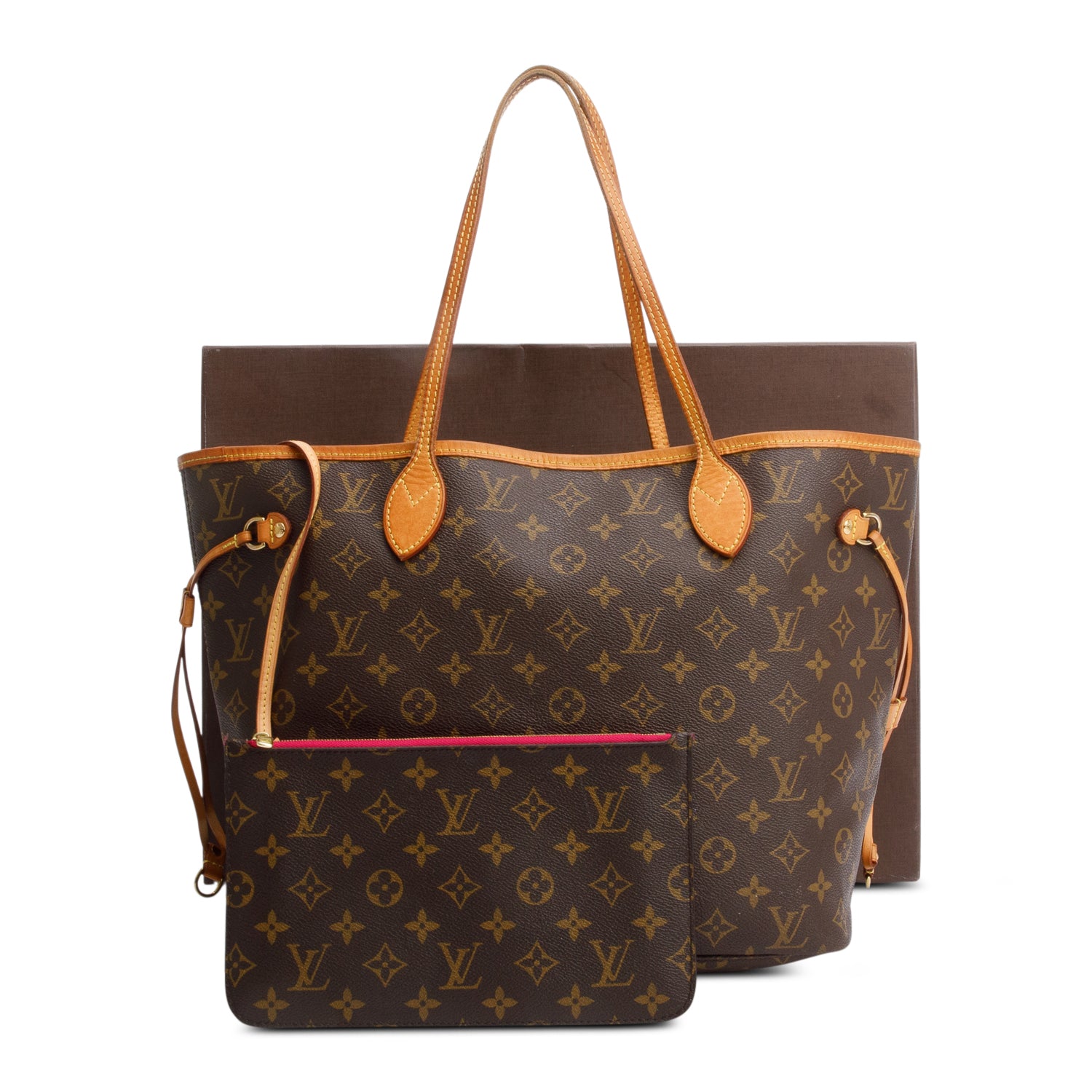 Louis Vuitton Monogram Neverfull MM w/ Pouch & Box