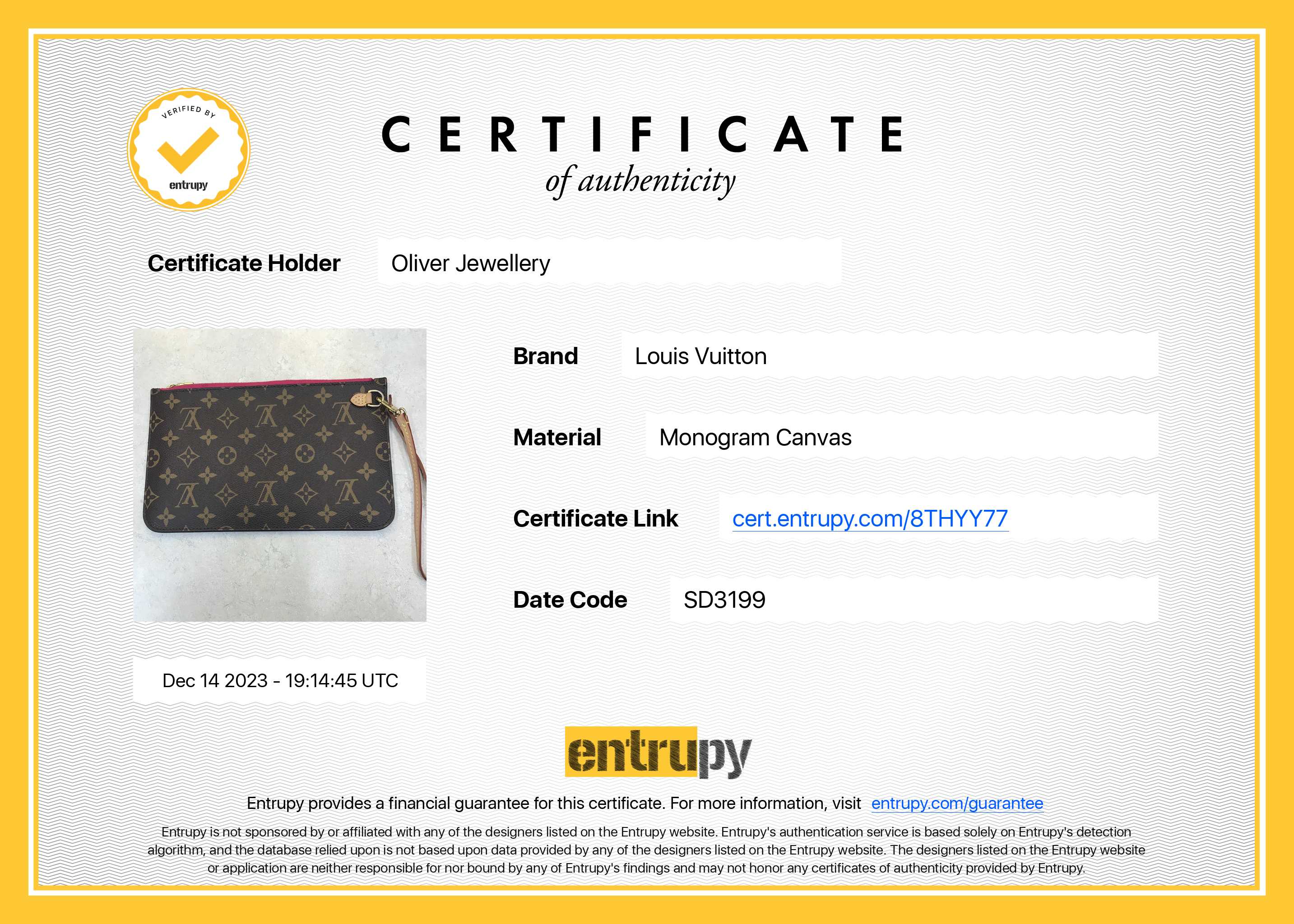 Louis Vuitton Monogram Neverfull Pochette