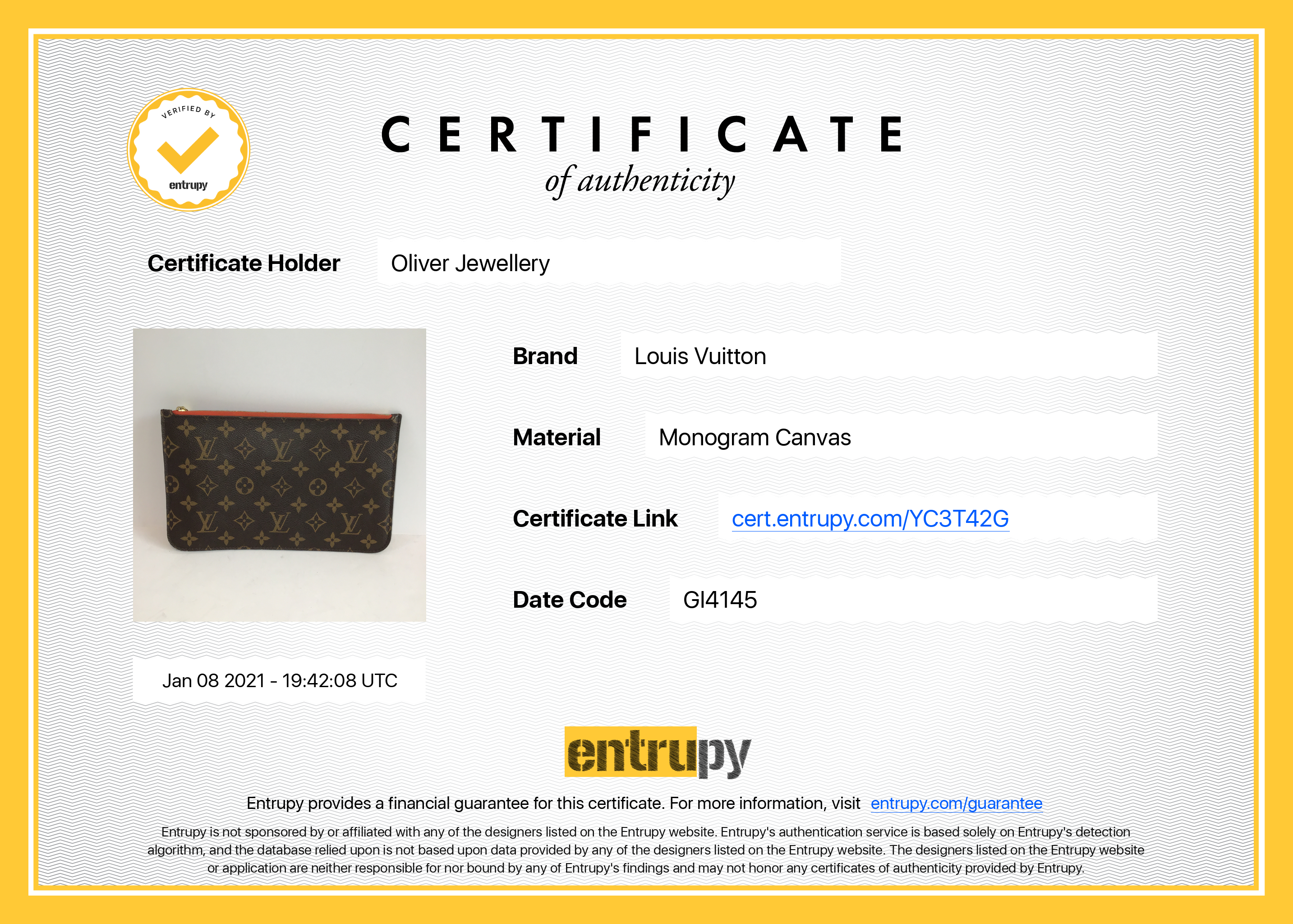Louis Vuitton Monogram Neverfull Pochette - No Strap