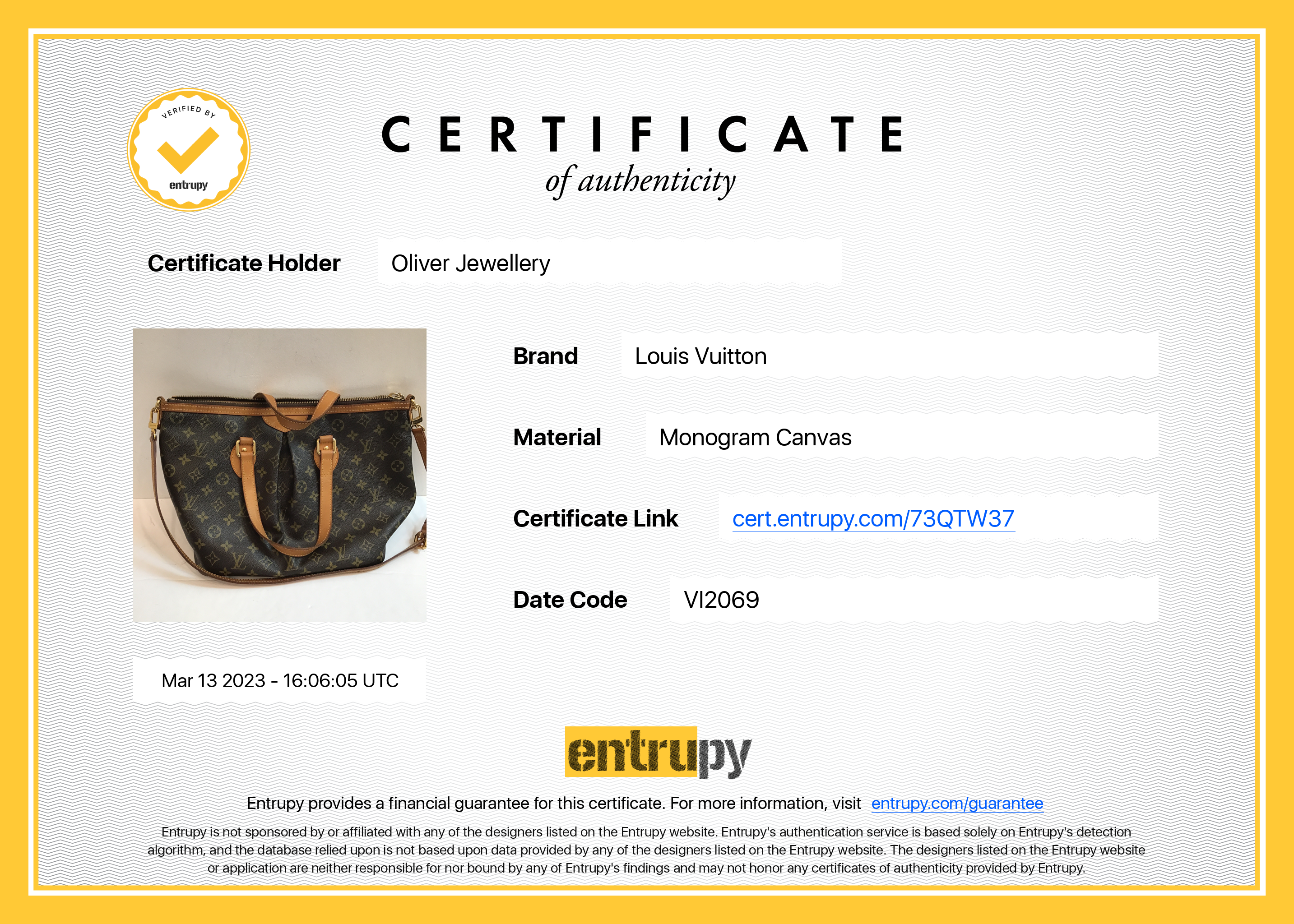 Louis Vuitton Monogram Palermo PM w/ Strap