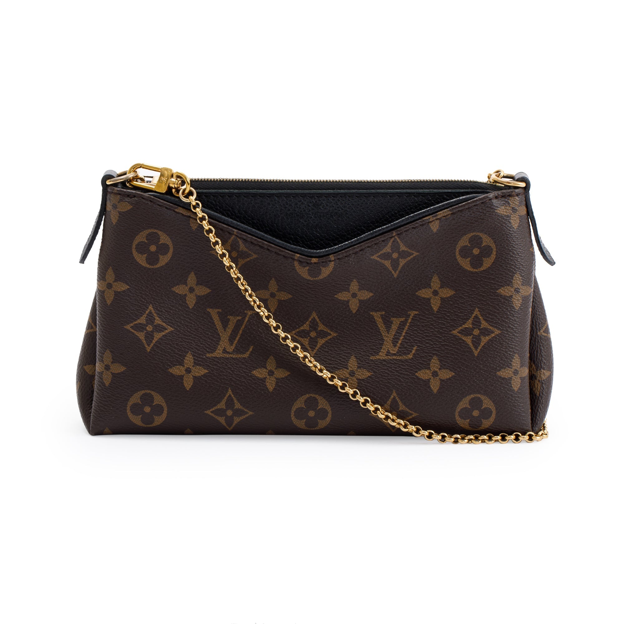 Louis Vuitton Monogram Pallas Clutch w/ Strap