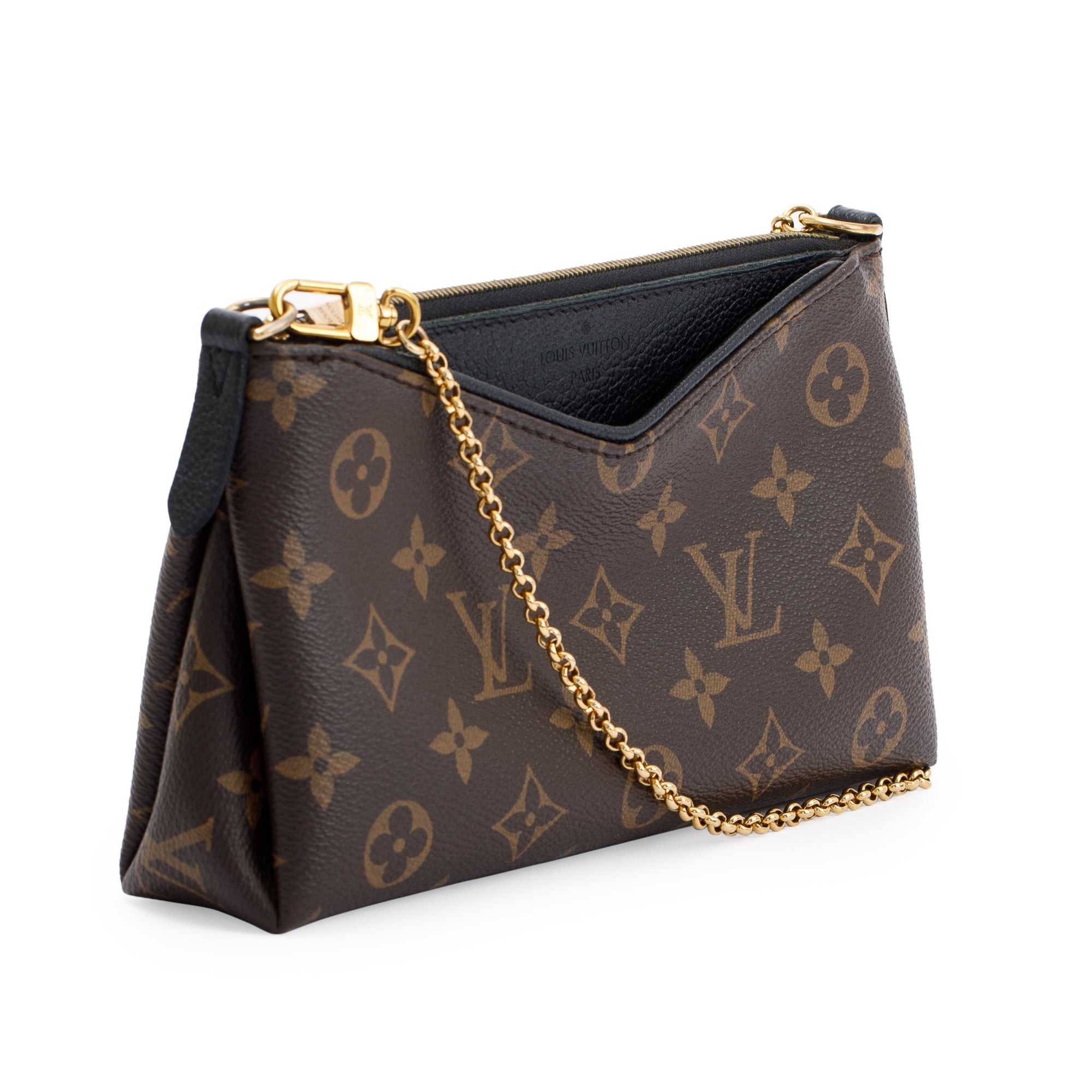 Louis Vuitton Monogram Pallas Clutch w/ Strap