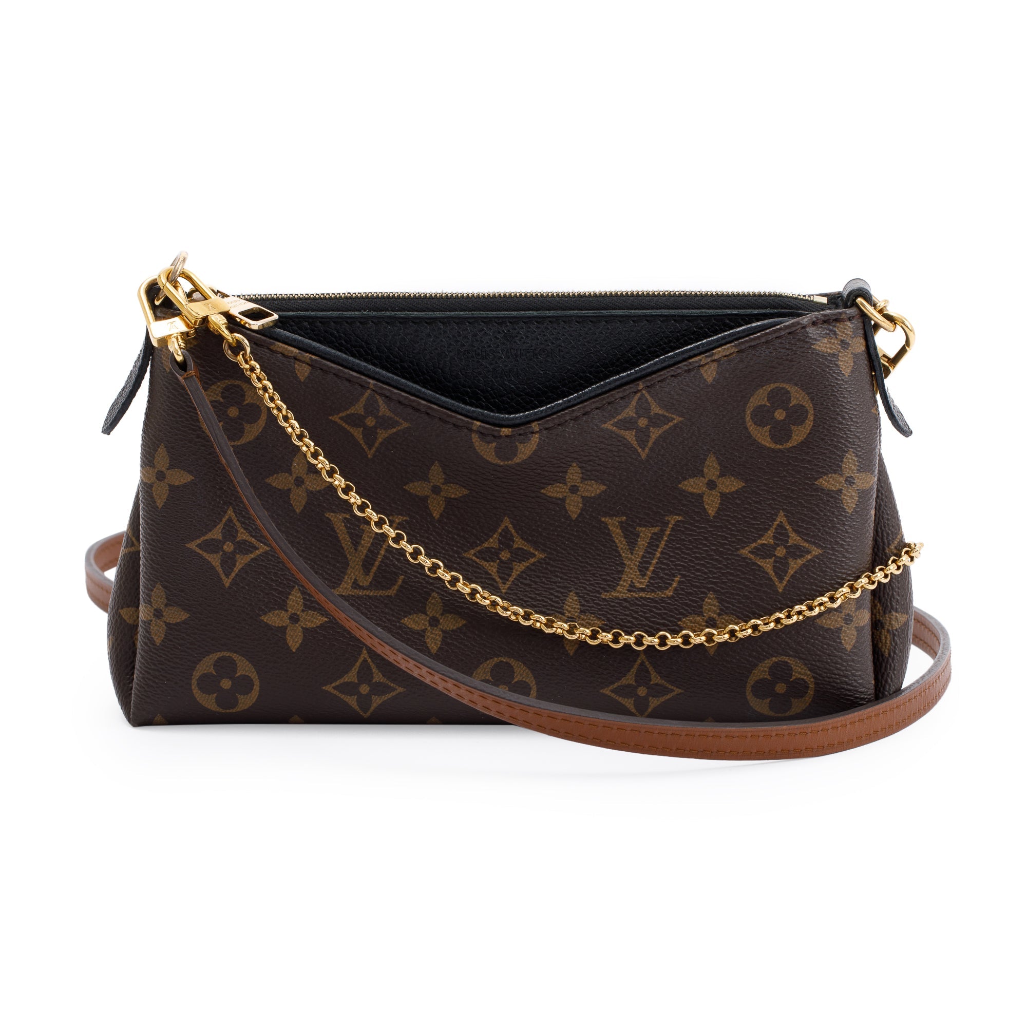 Louis Vuitton Monogram Pallas Clutch w/ Strap