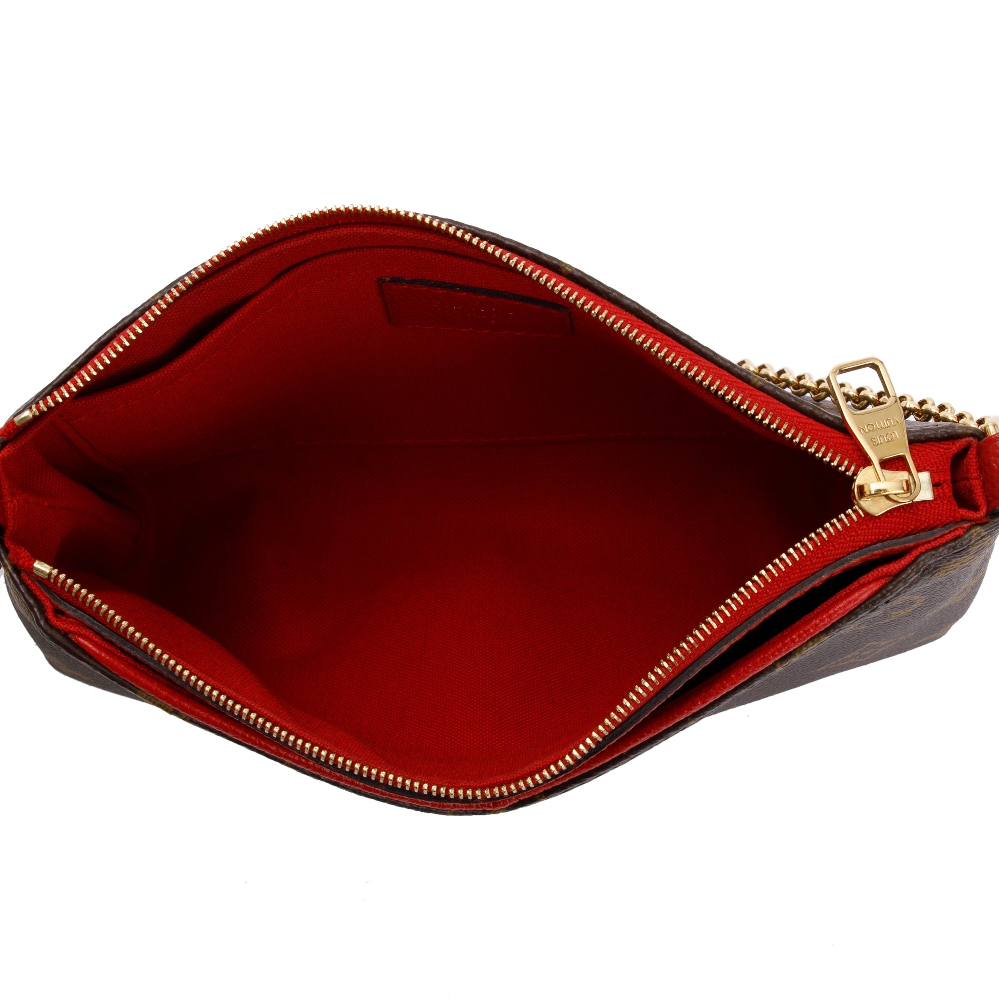 Louis Vuitton Monogram Pallas Clutch w/ Straps, Box & Receipt