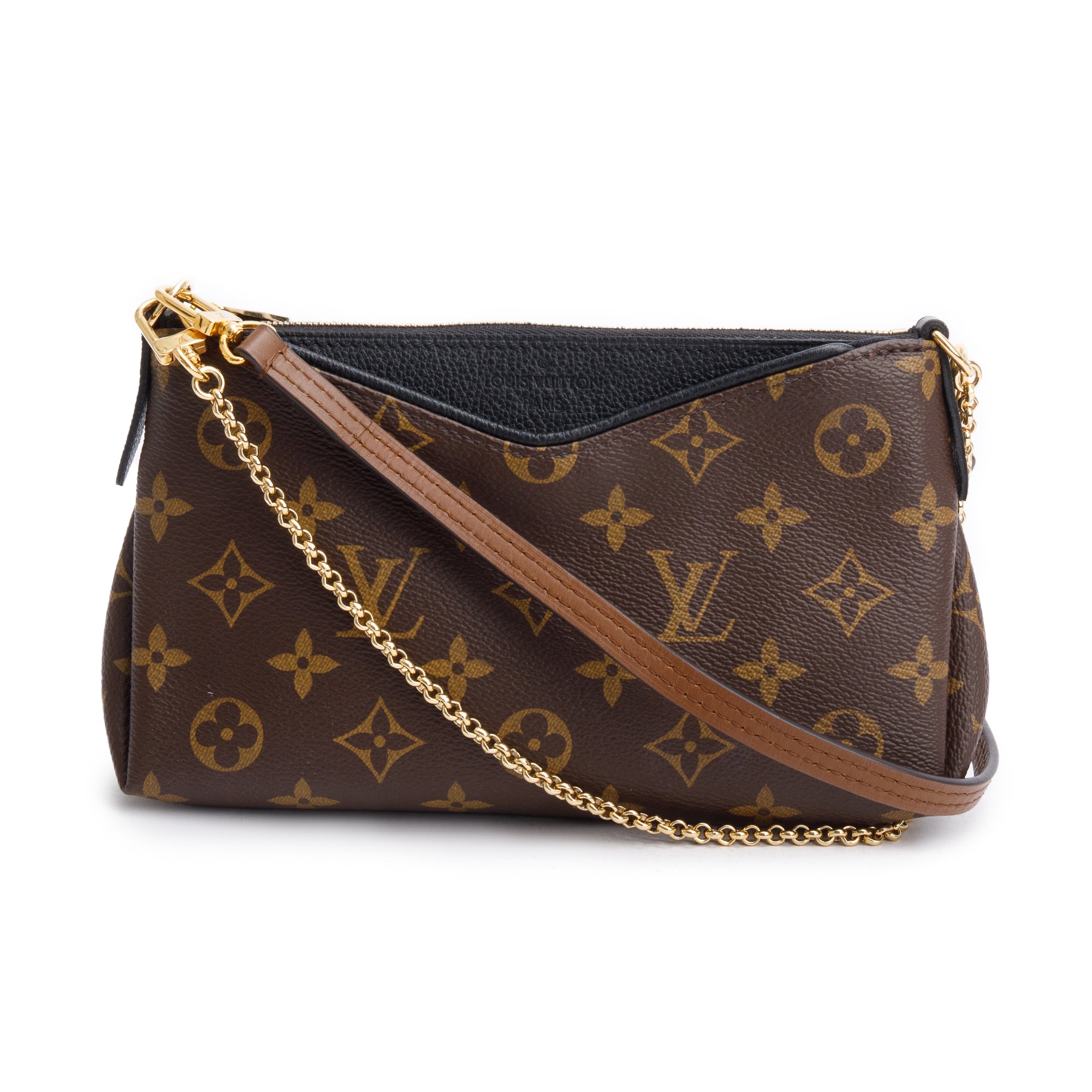 Louis Vuitton Monogram Pallas Clutch w/ Straps