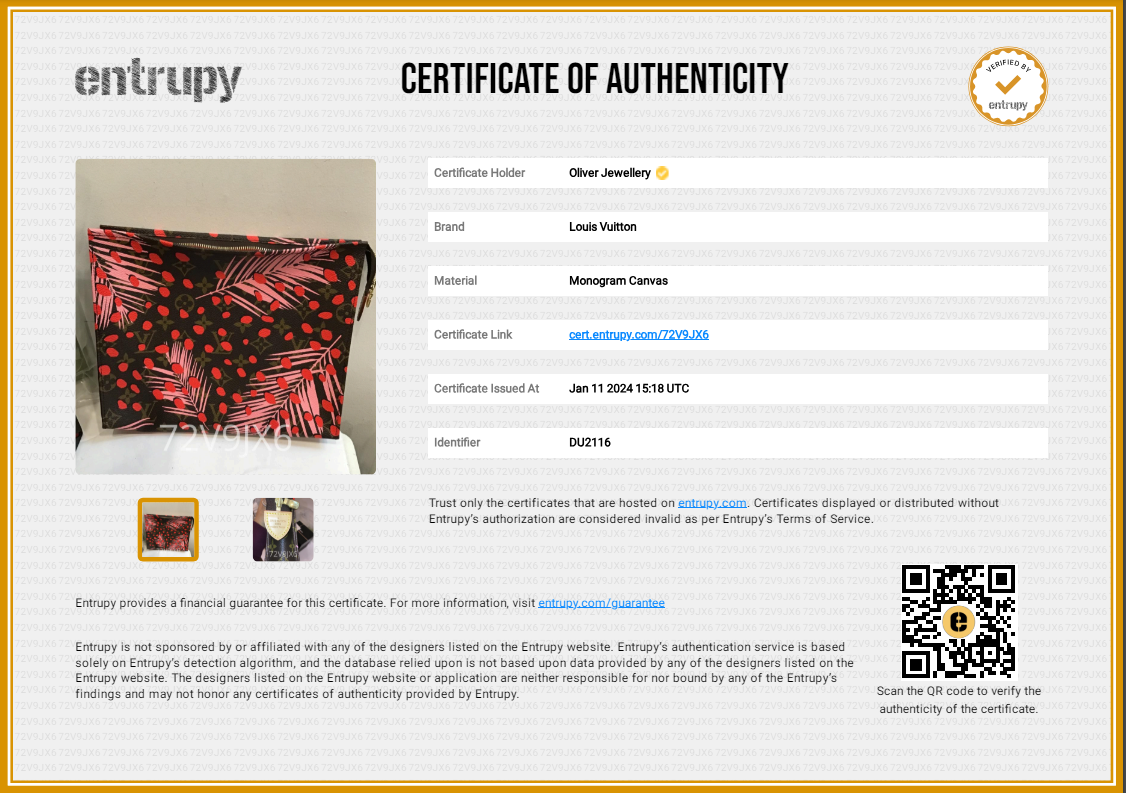 Louis Vuitton Monogram Palm Spring Jungle Dots Toiletry Pouch 26 w/ Box