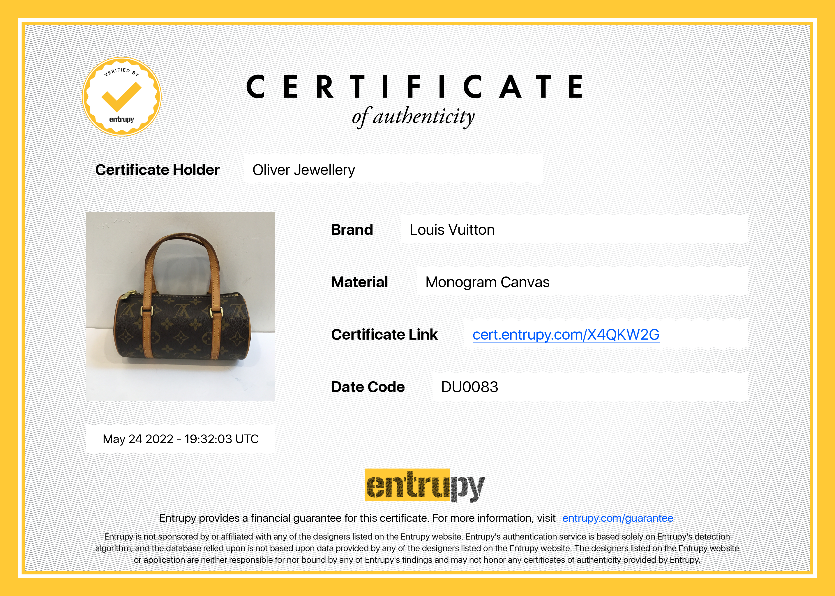 Louis Vuitton Monogram Papillon 19