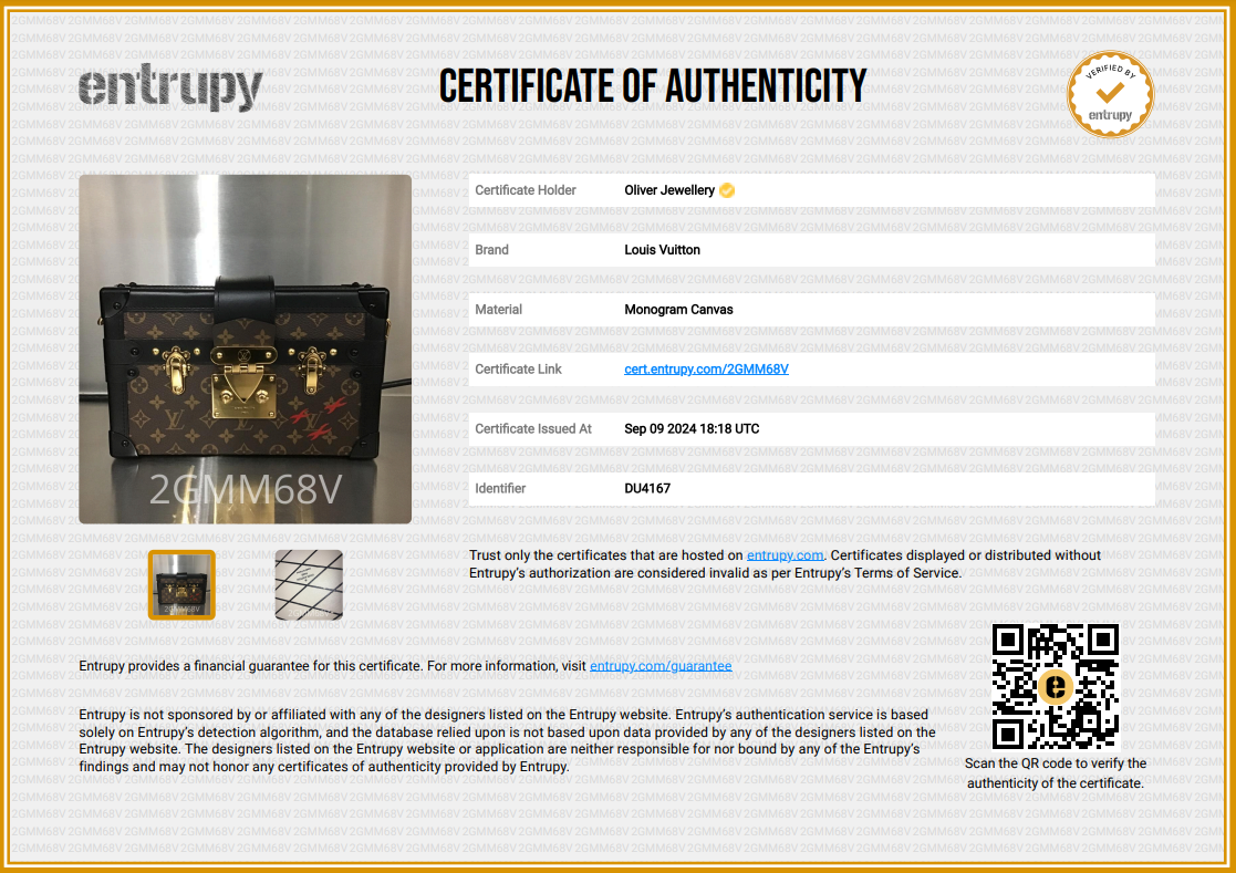 Louis Vuitton Monogram Petite Malle Bag w/ Strap