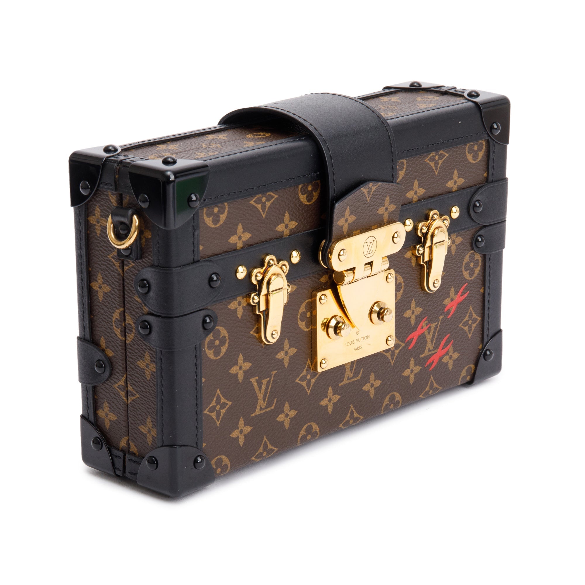 Louis Vuitton Monogram Petite Malle Bag w/ Strap
