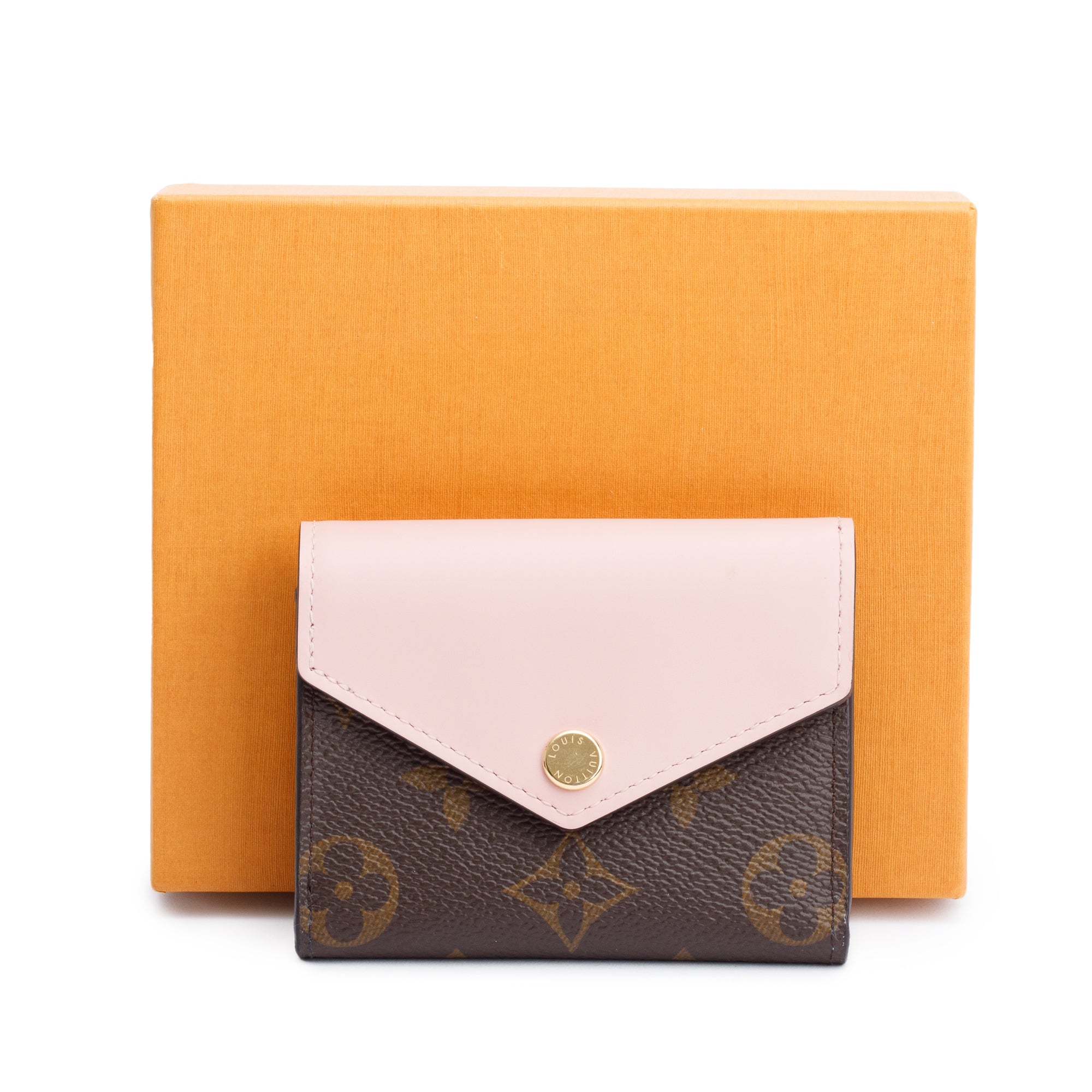 Louis Vuitton Monogram & Pink Leather Zoe Wallet