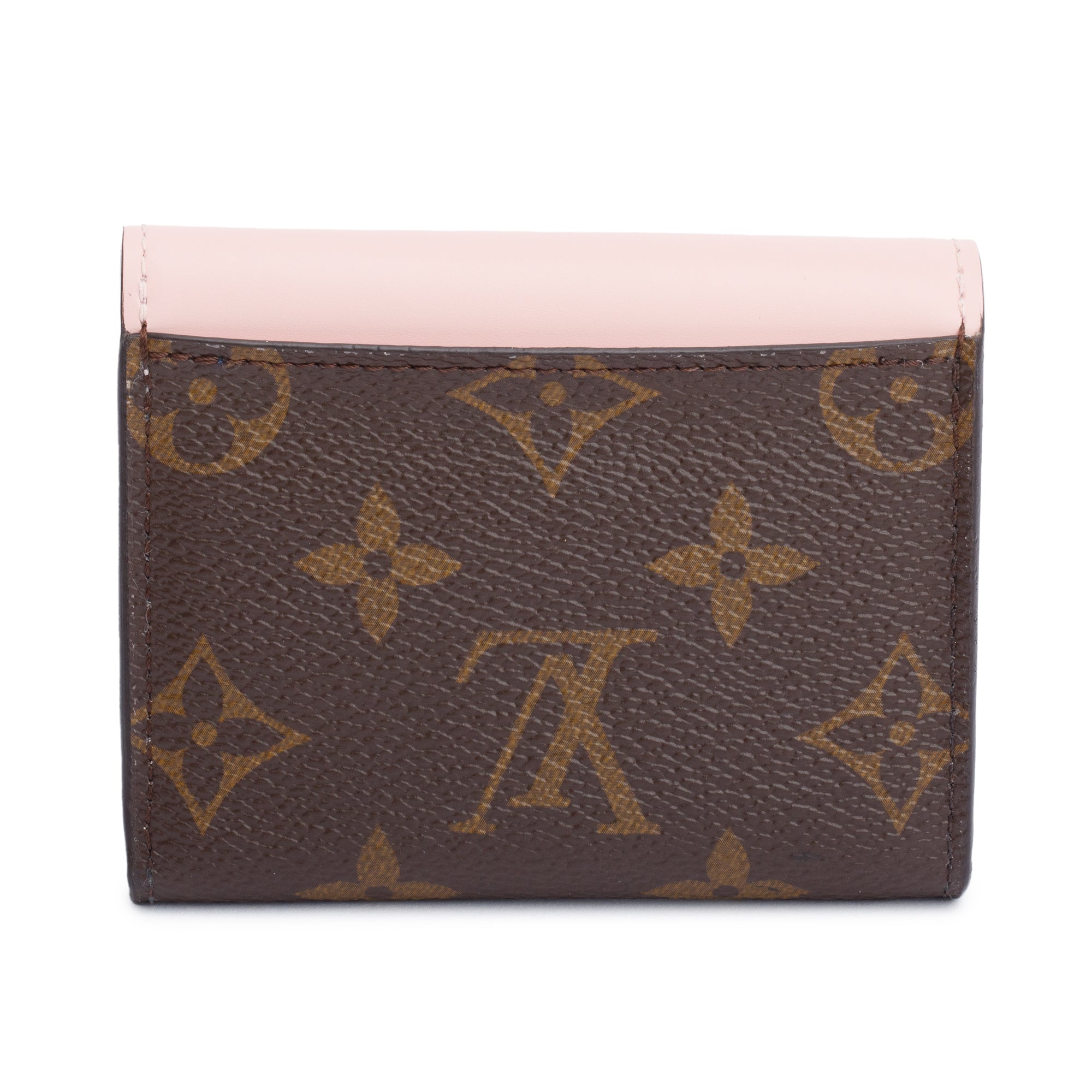 Louis Vuitton Monogram & Pink Leather Zoe Wallet