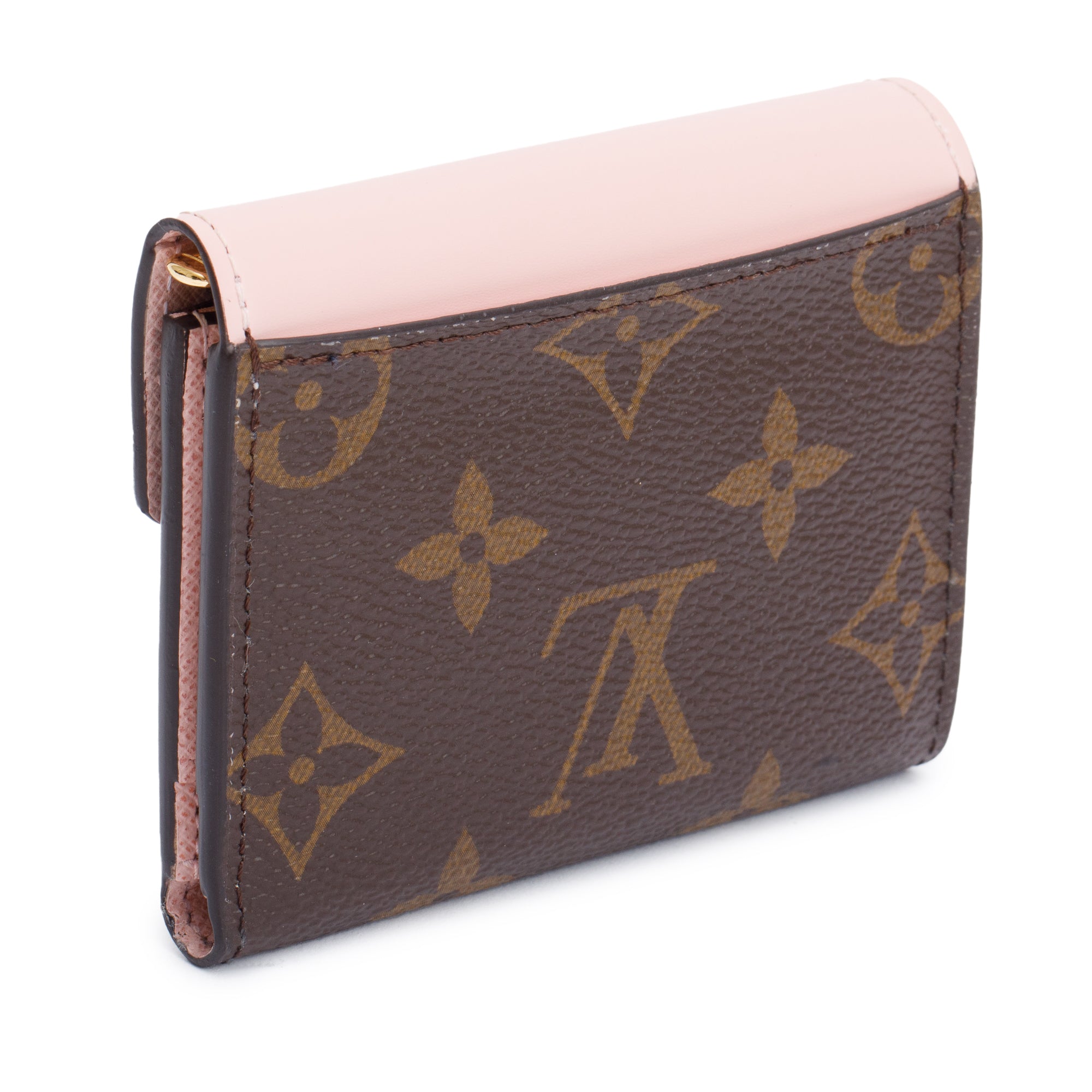 Louis Vuitton Monogram & Pink Leather Zoe Wallet