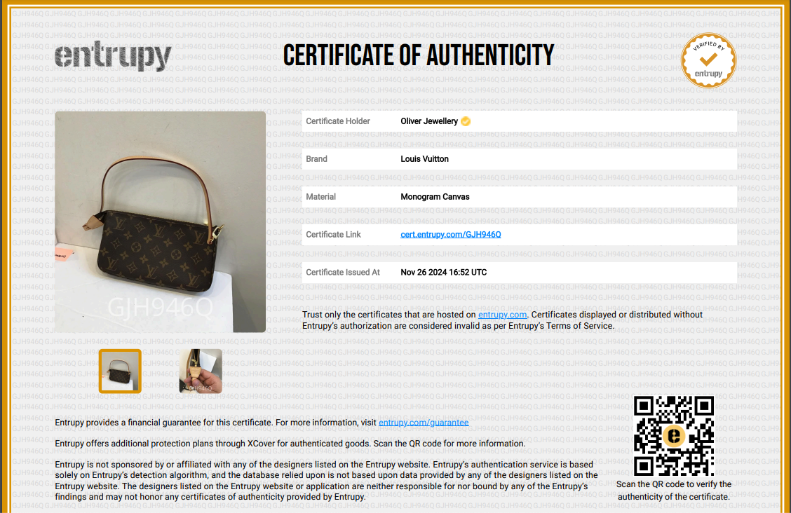 Louis Vuitton Monogram Pochette Accessoires w/ Box & Receipt