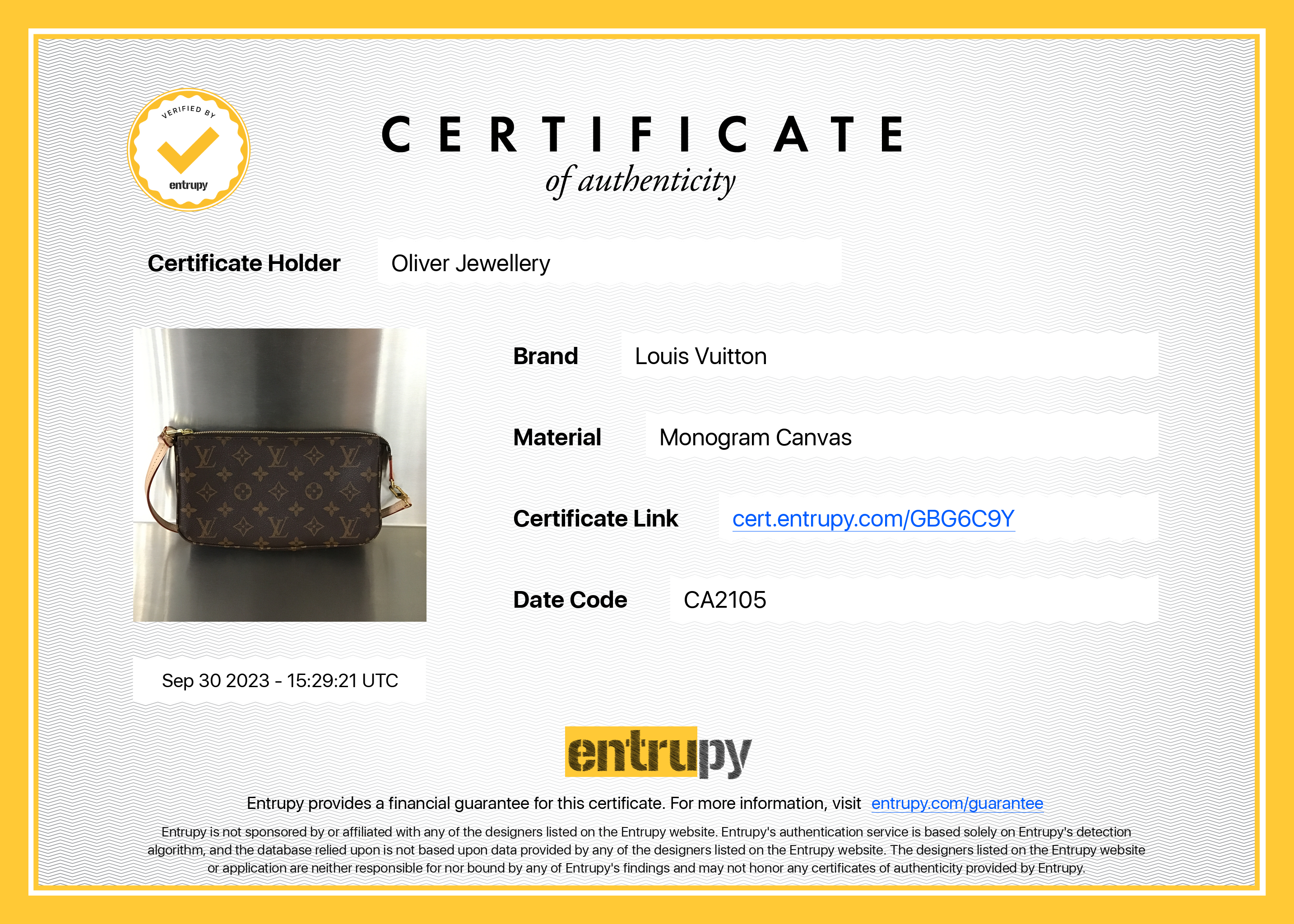 Louis Vuitton Monogram Pochette Accessories w/ Box