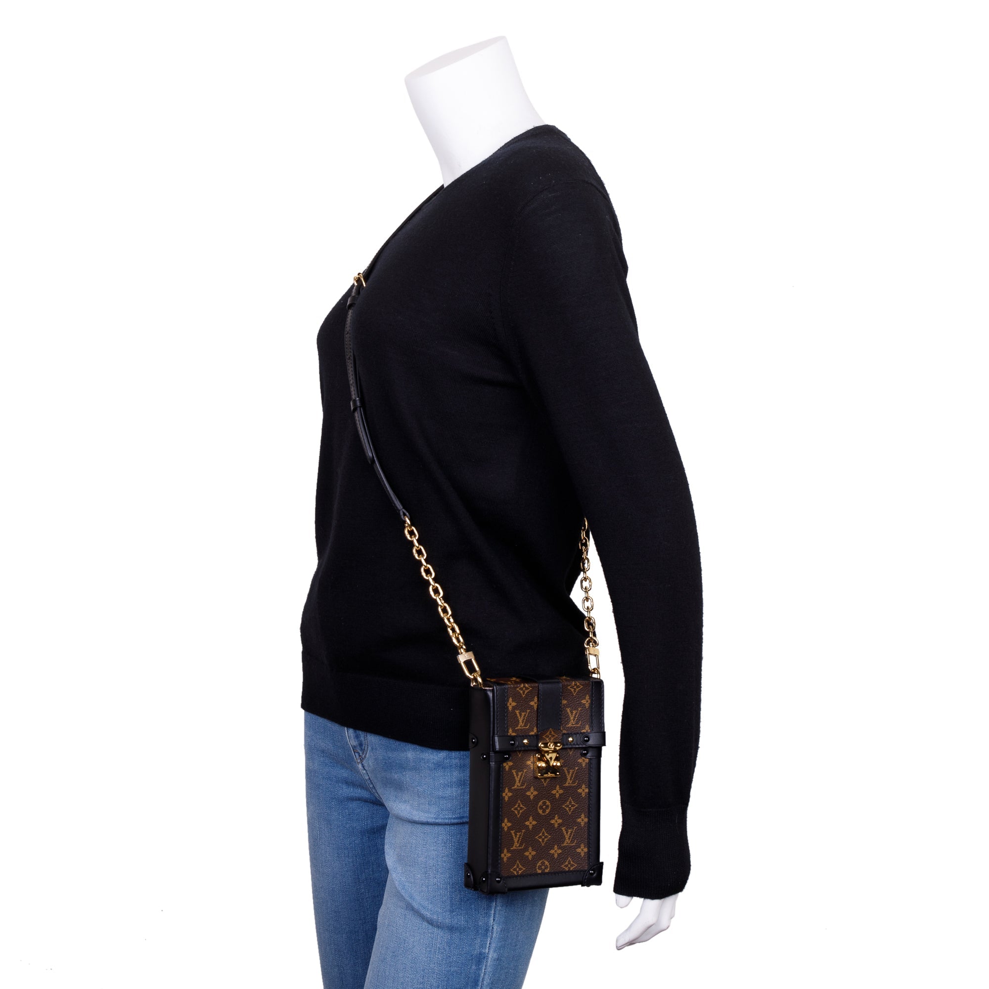 Louis Vuitton Monogram Pochette Trunk Verticale w/ Strap