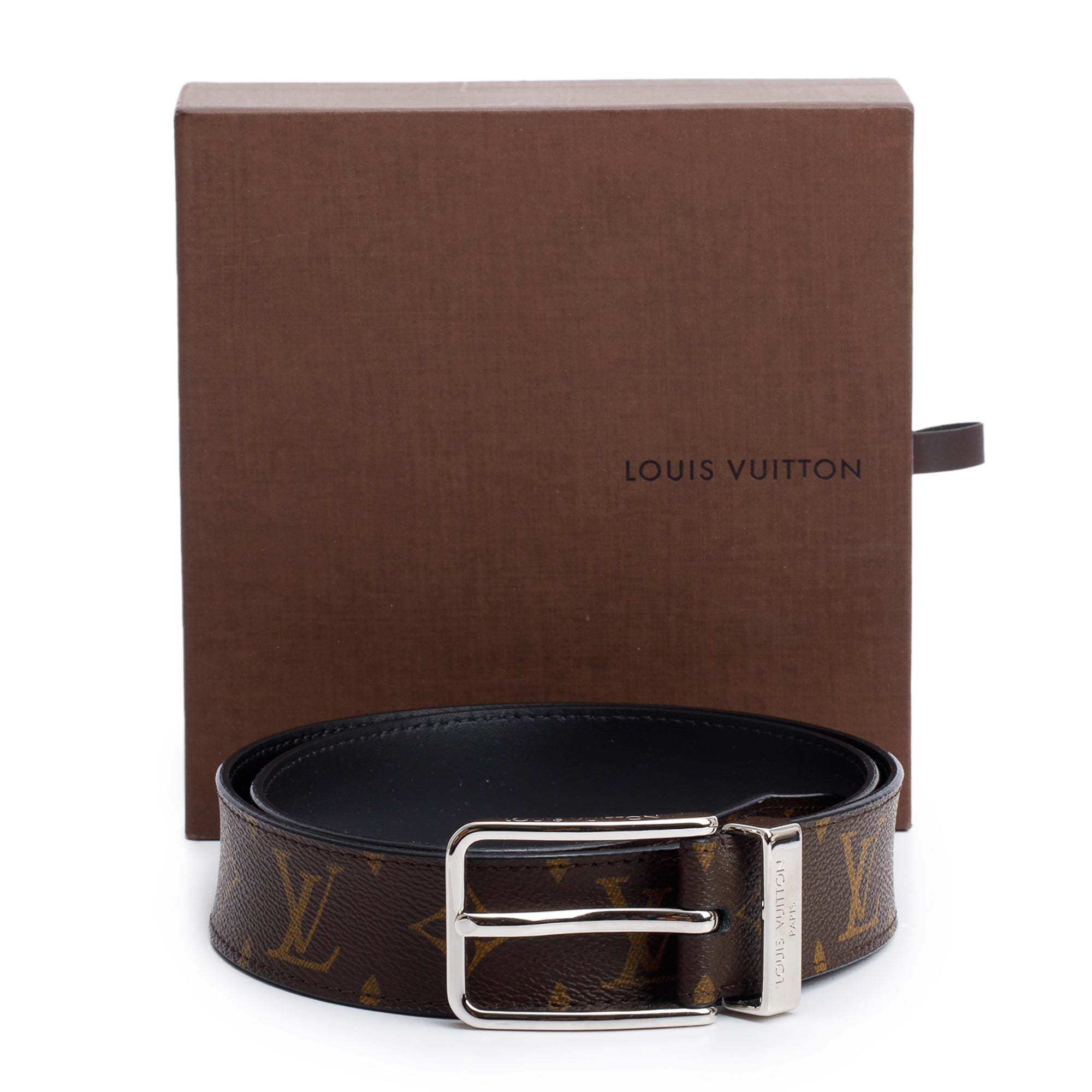 Louis Vuitton Monogram Pont Neuf 35 MM Belt, Size 85 34 w/ Box