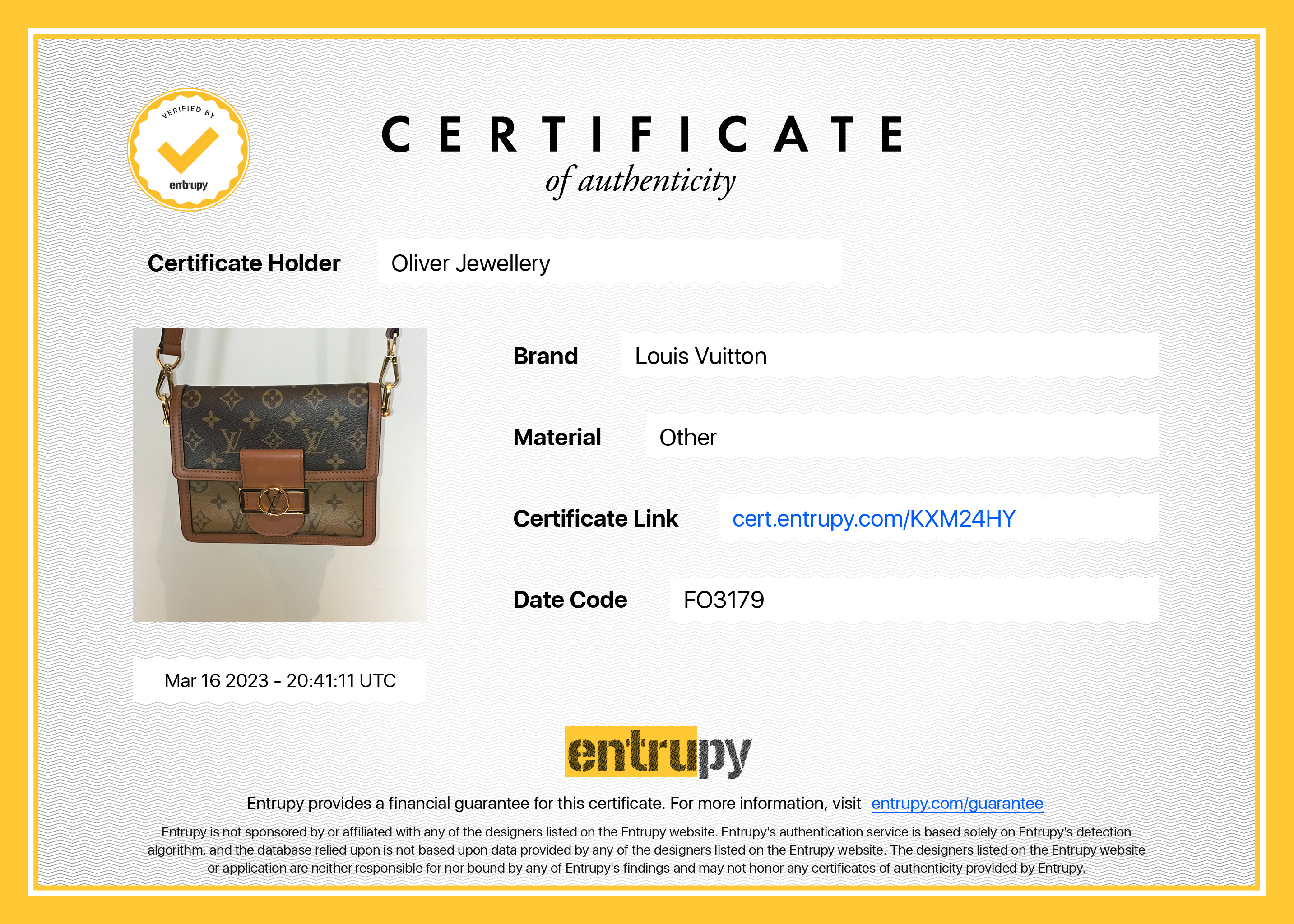 Louis Vuitton Monogram Reverse Mini Dauphine