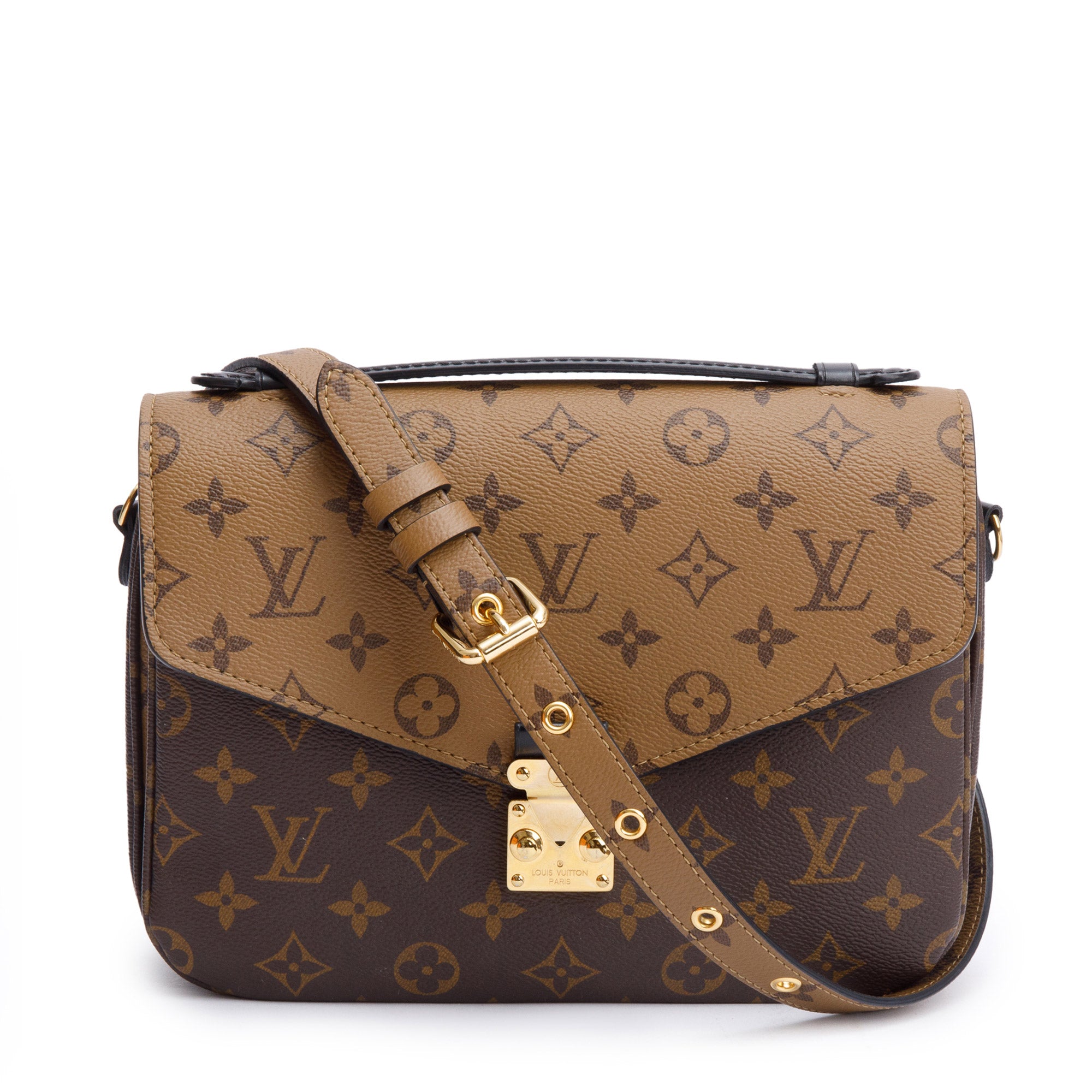 Louis Vuitton Monogram Reverse Pochette Metis w/ Strap & Box