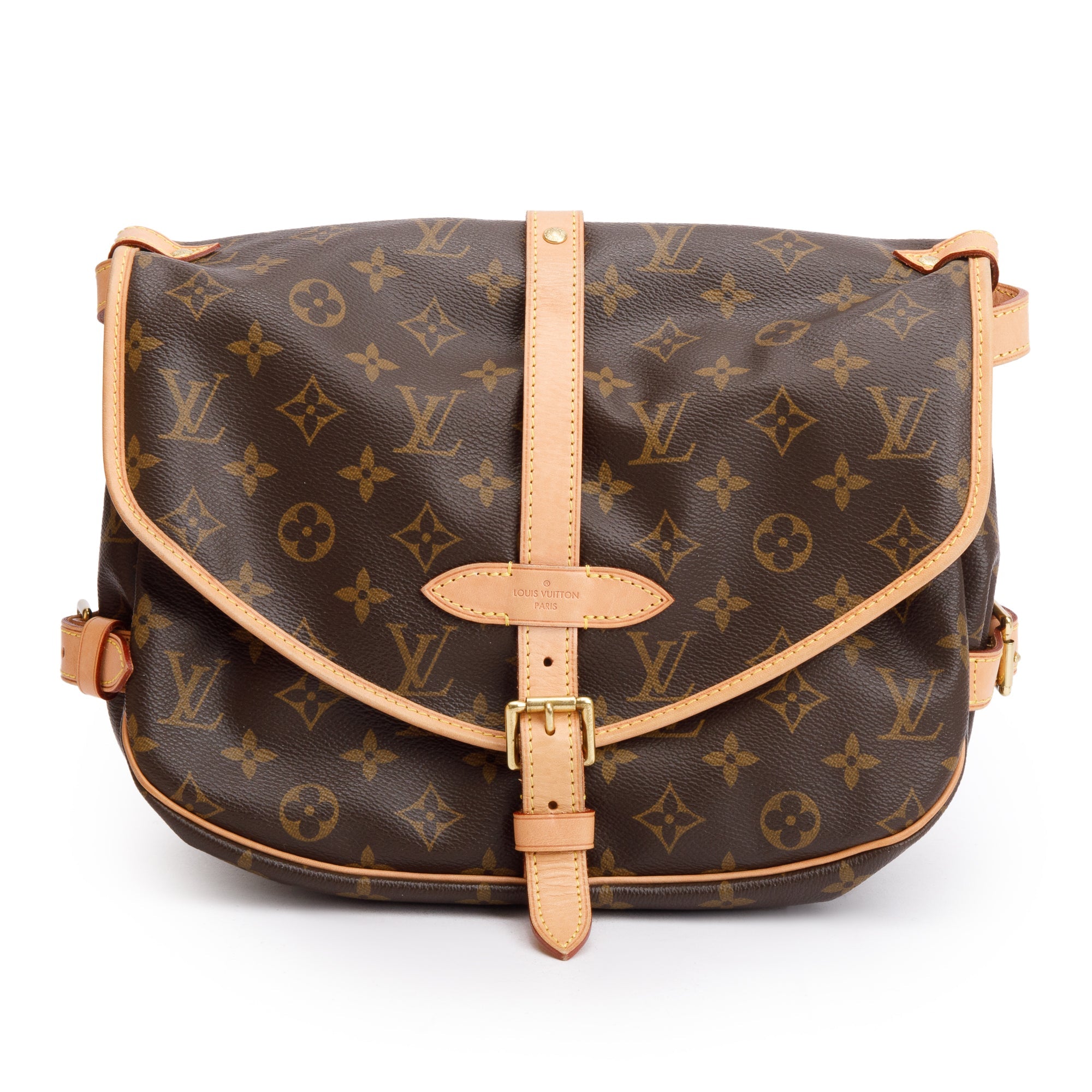 Louis Vuitton Monogram Saumur MM Crossbody Bag w/ Box & Receipt
