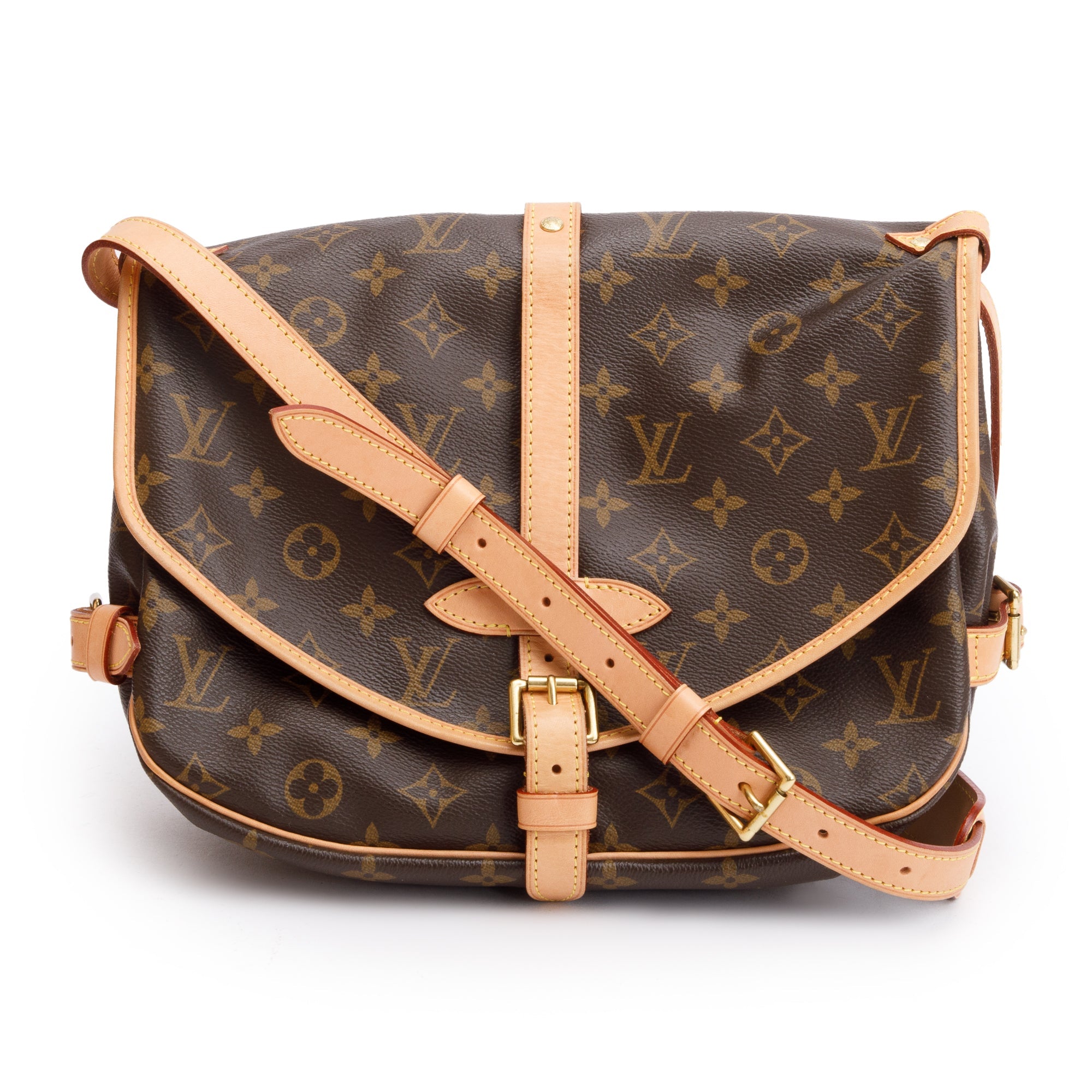 Louis Vuitton Monogram Saumur MM Crossbody Bag w/ Box & Receipt