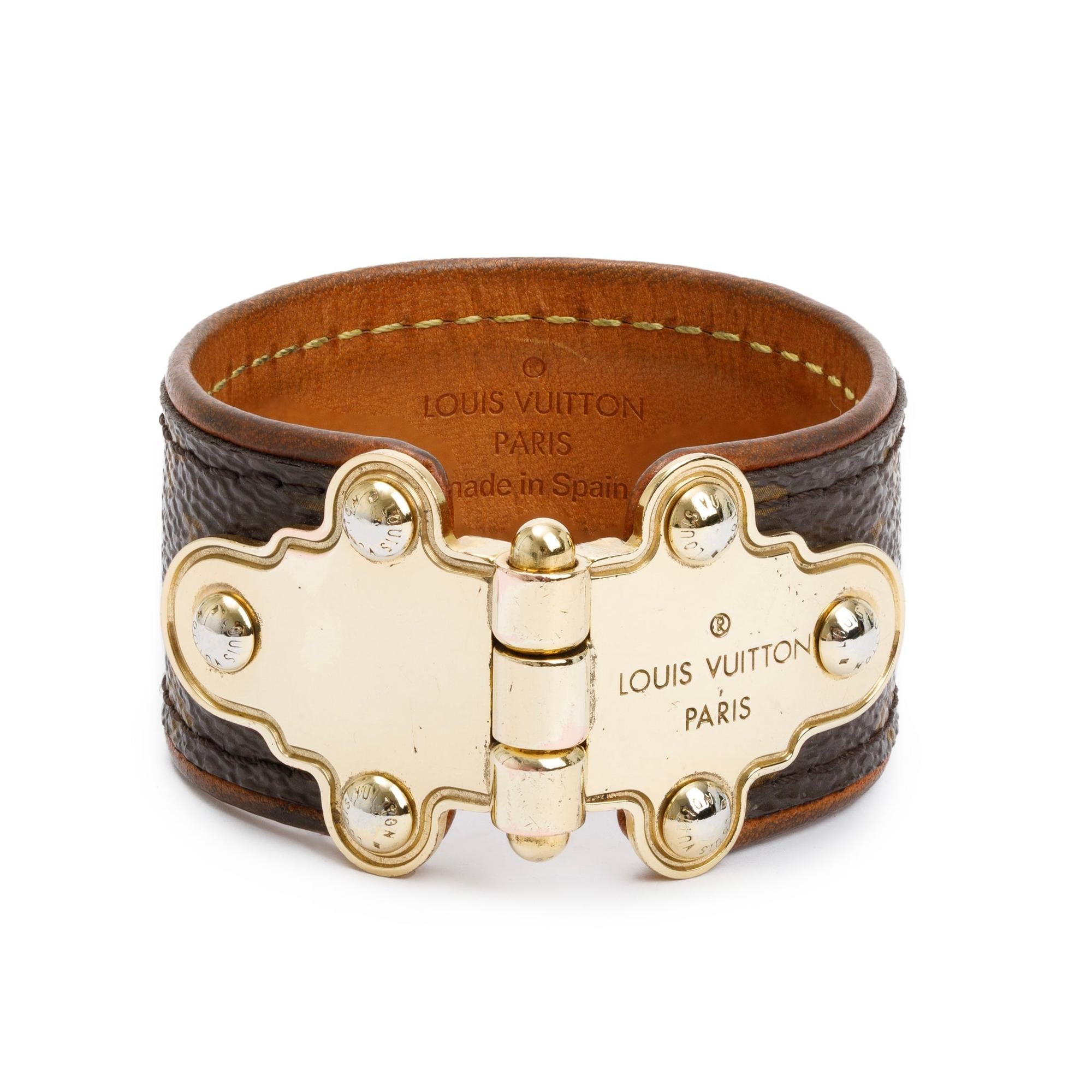 Louis Vuitton Monogram Save It Bracelet, Size 17