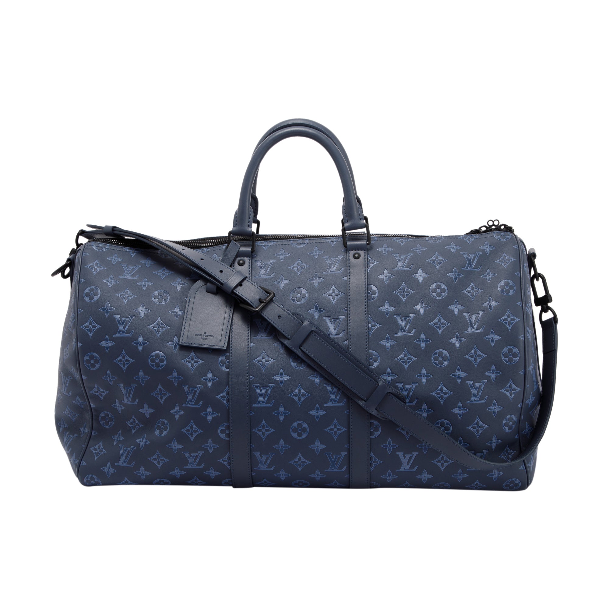 Louis Vuitton Monogram Shadow Leather Keepall Bandouliere 50