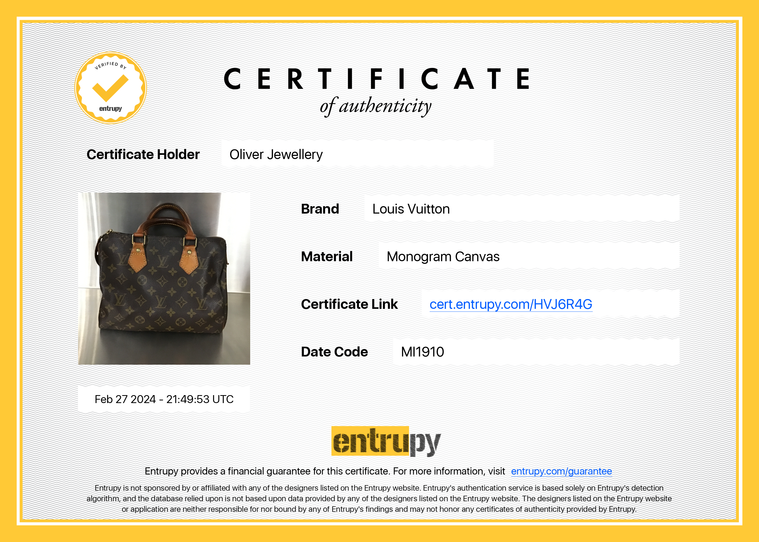 Louis Vuitton Monogram Speedy 25