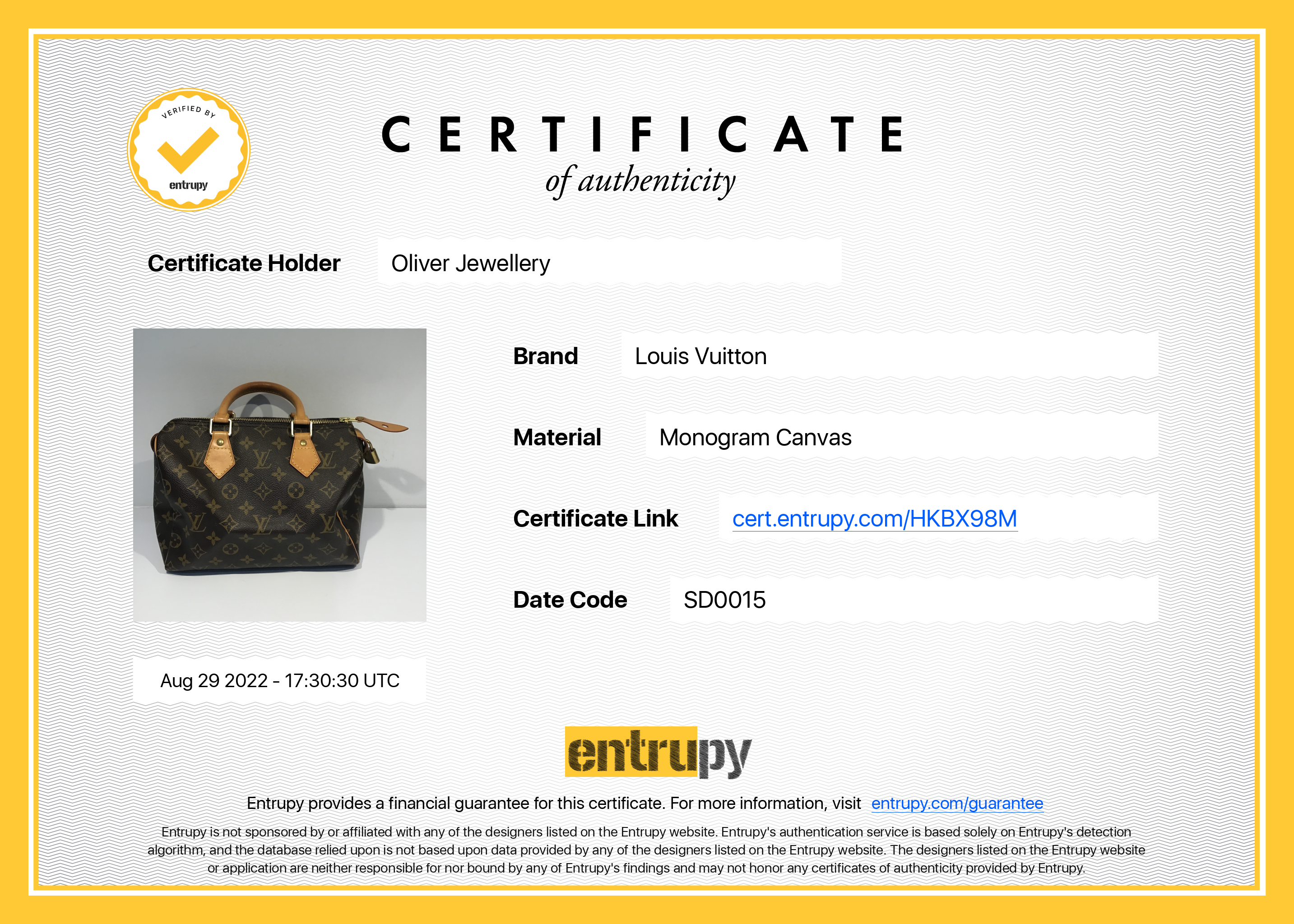 Louis Vuitton Monogram Speedy 25