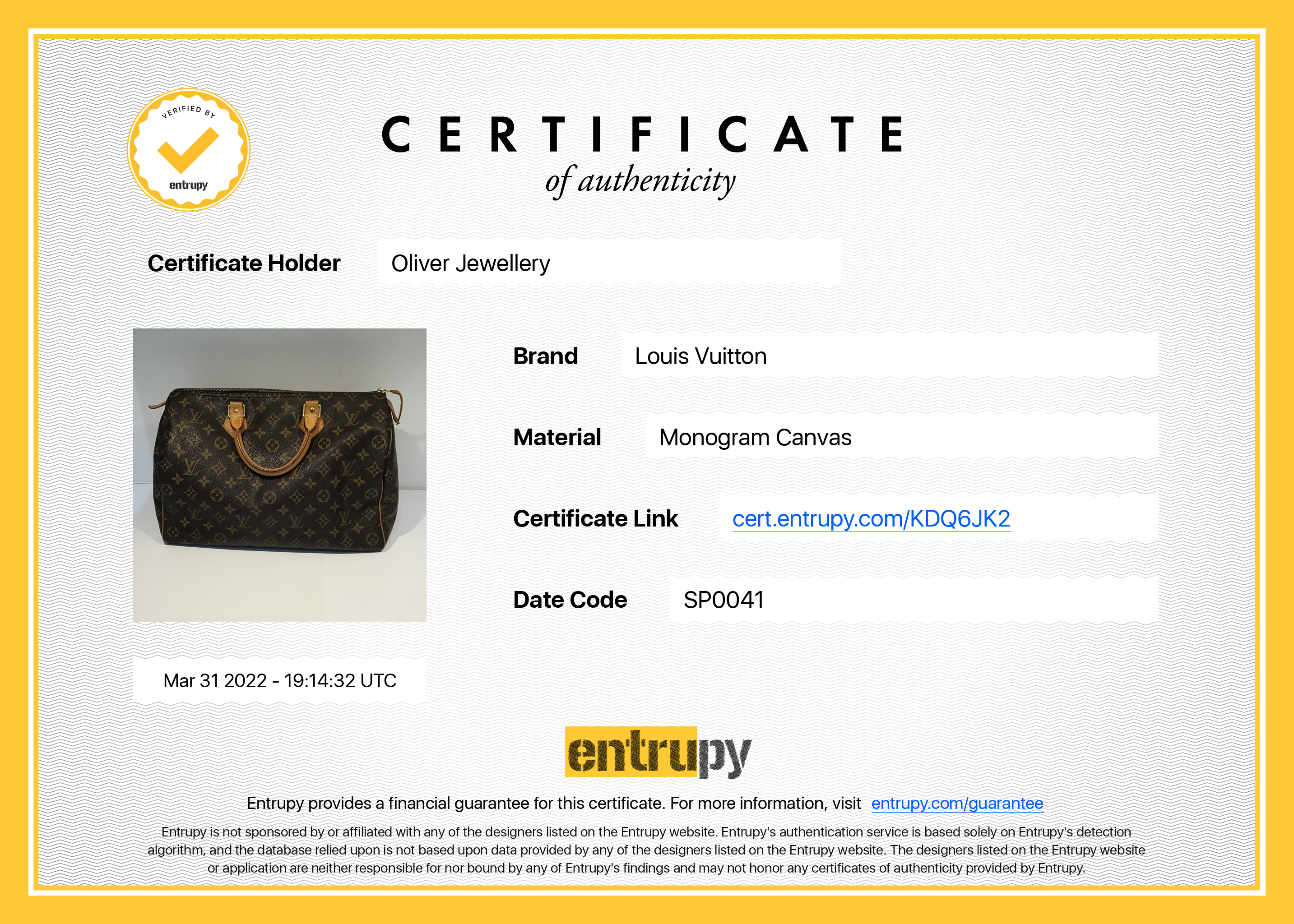 Louis Vuitton Monogram Speedy 35