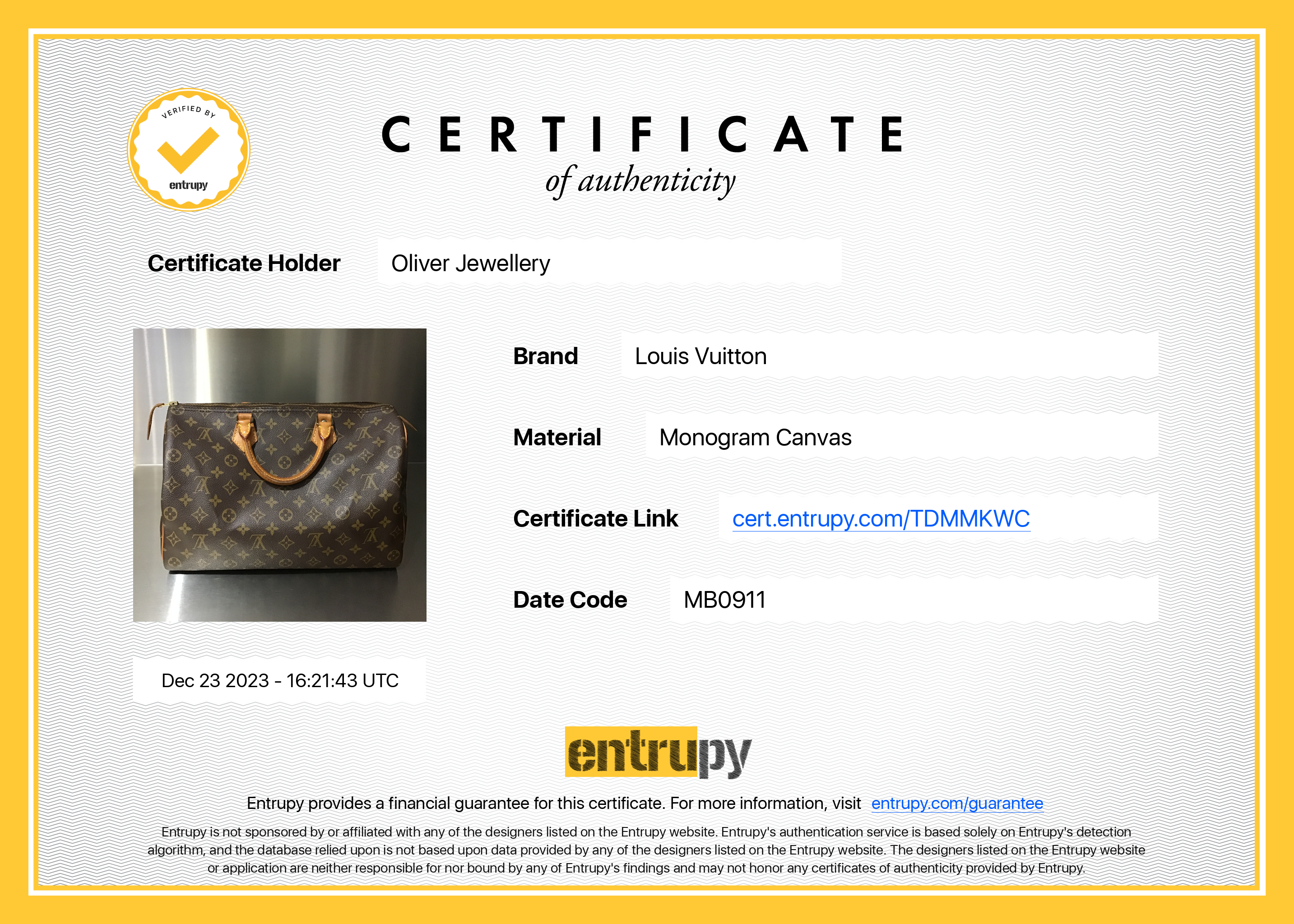 Louis Vuitton Monogram Speedy 35