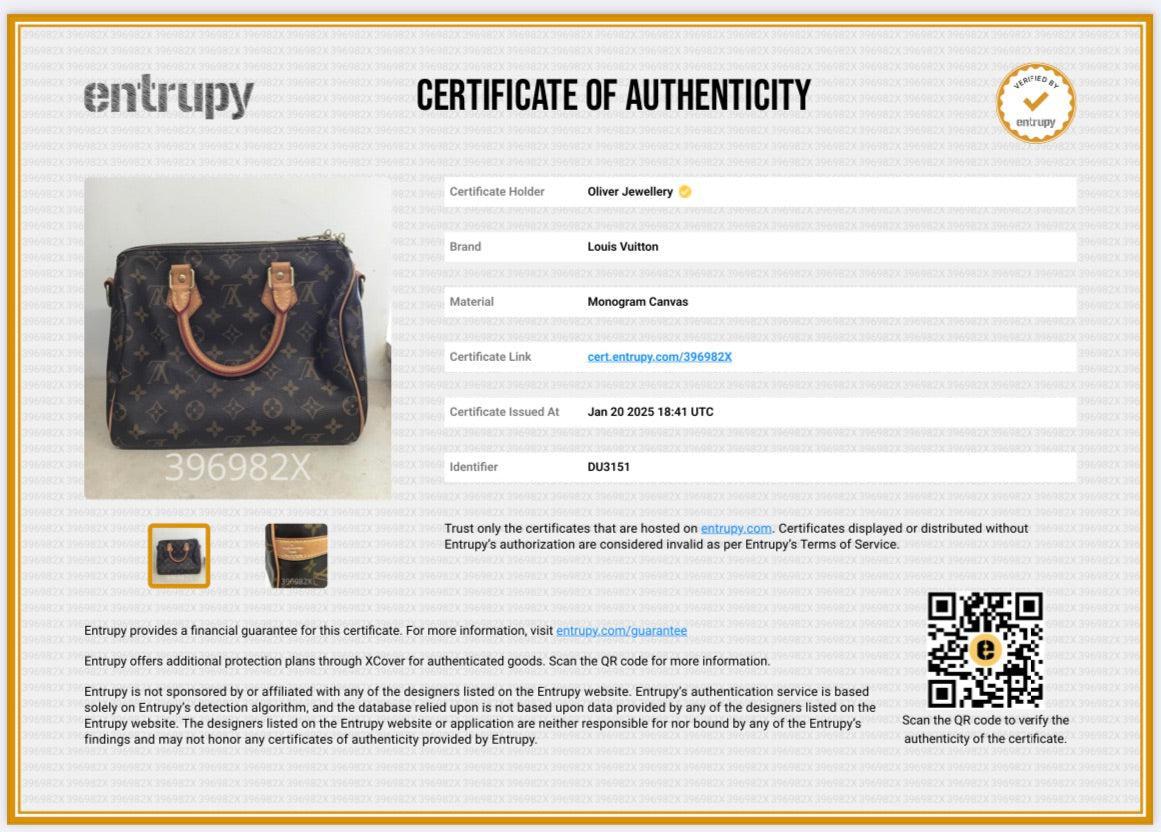 Louis Vuitton Monogram Speedy Bandouliere 25 w/ Strap