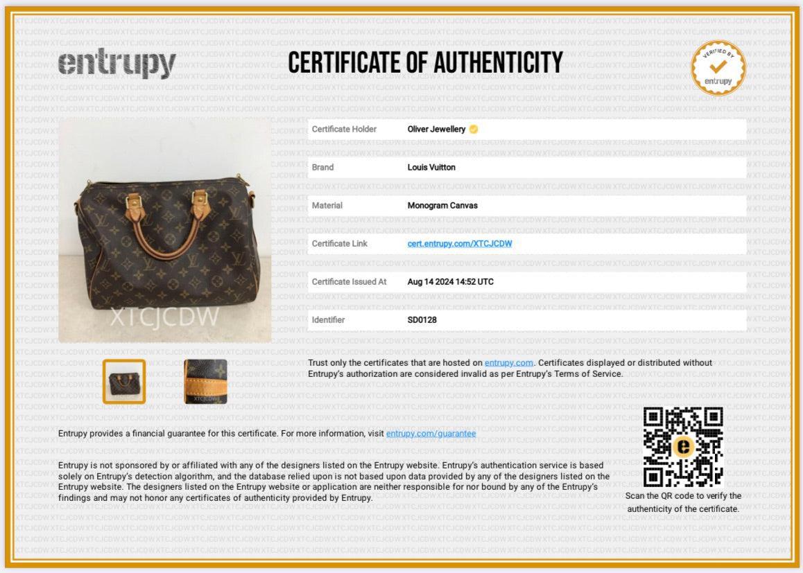 Louis Vuitton Monogram Speedy Bandouliere 30 w/ Box & Receipt