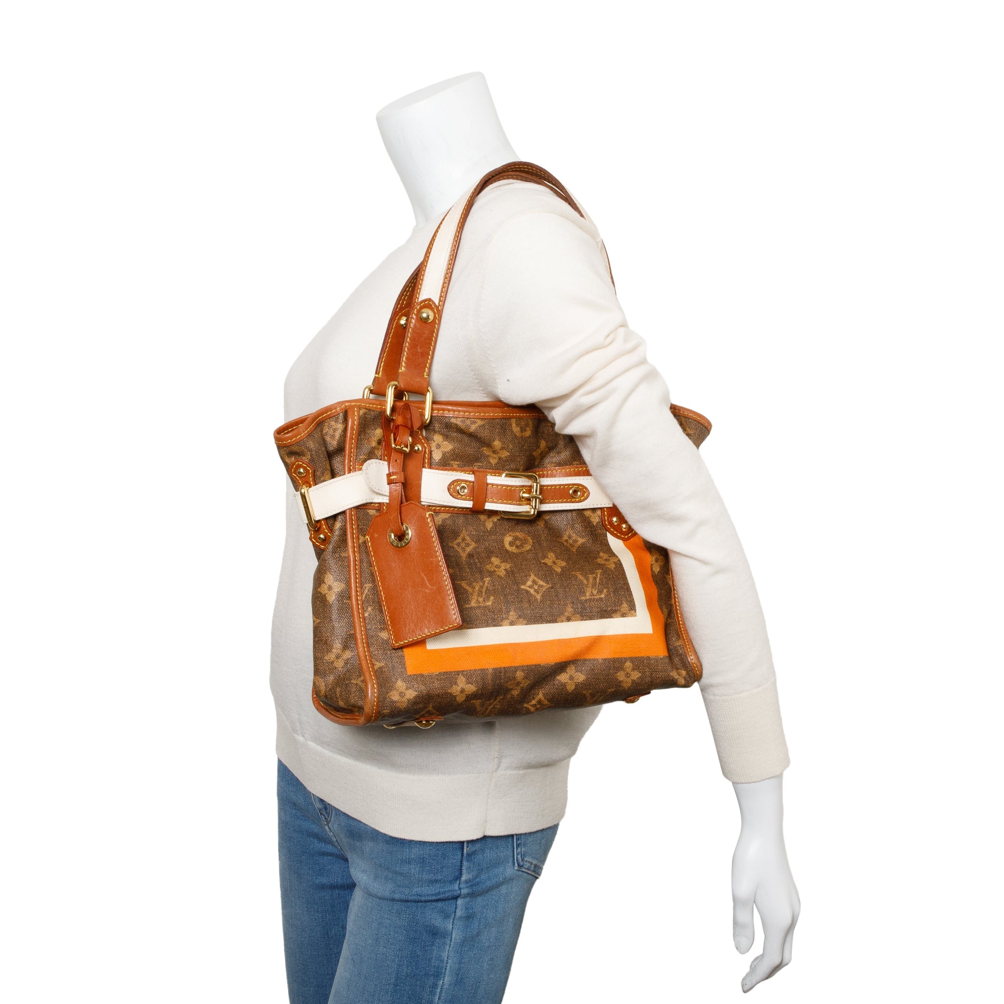 Louis Vuitton Monogram Tisse Sac Rayures PM Tote