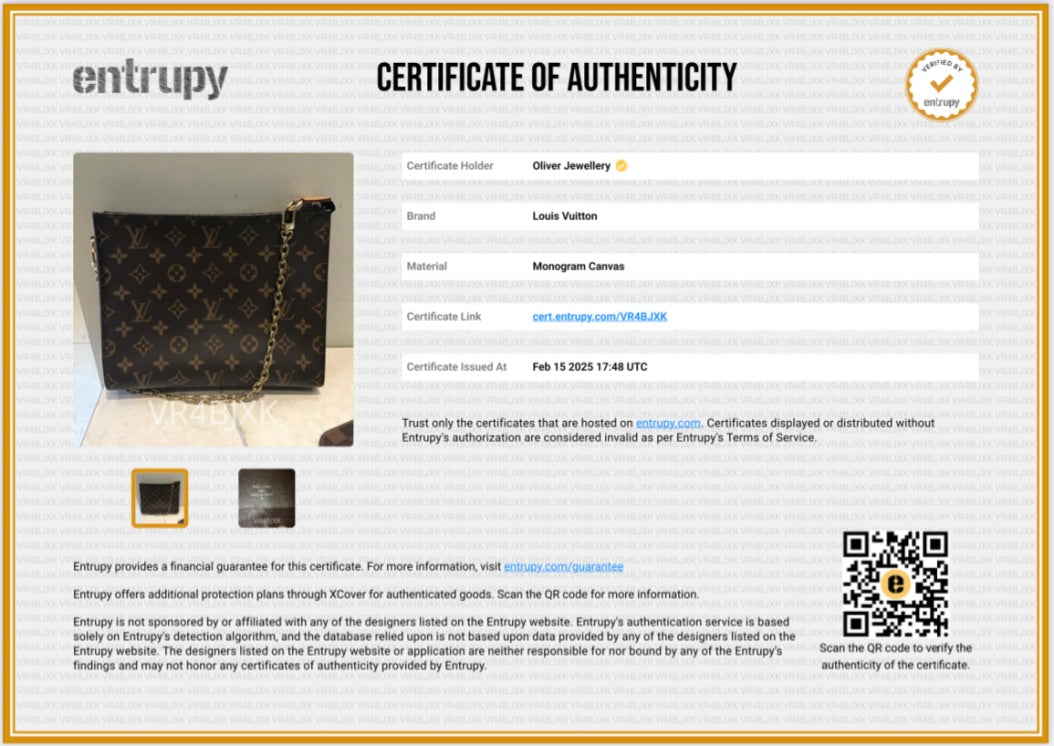 Louis Vuitton Monogram Toiletry Pouch on Chain w/ Box