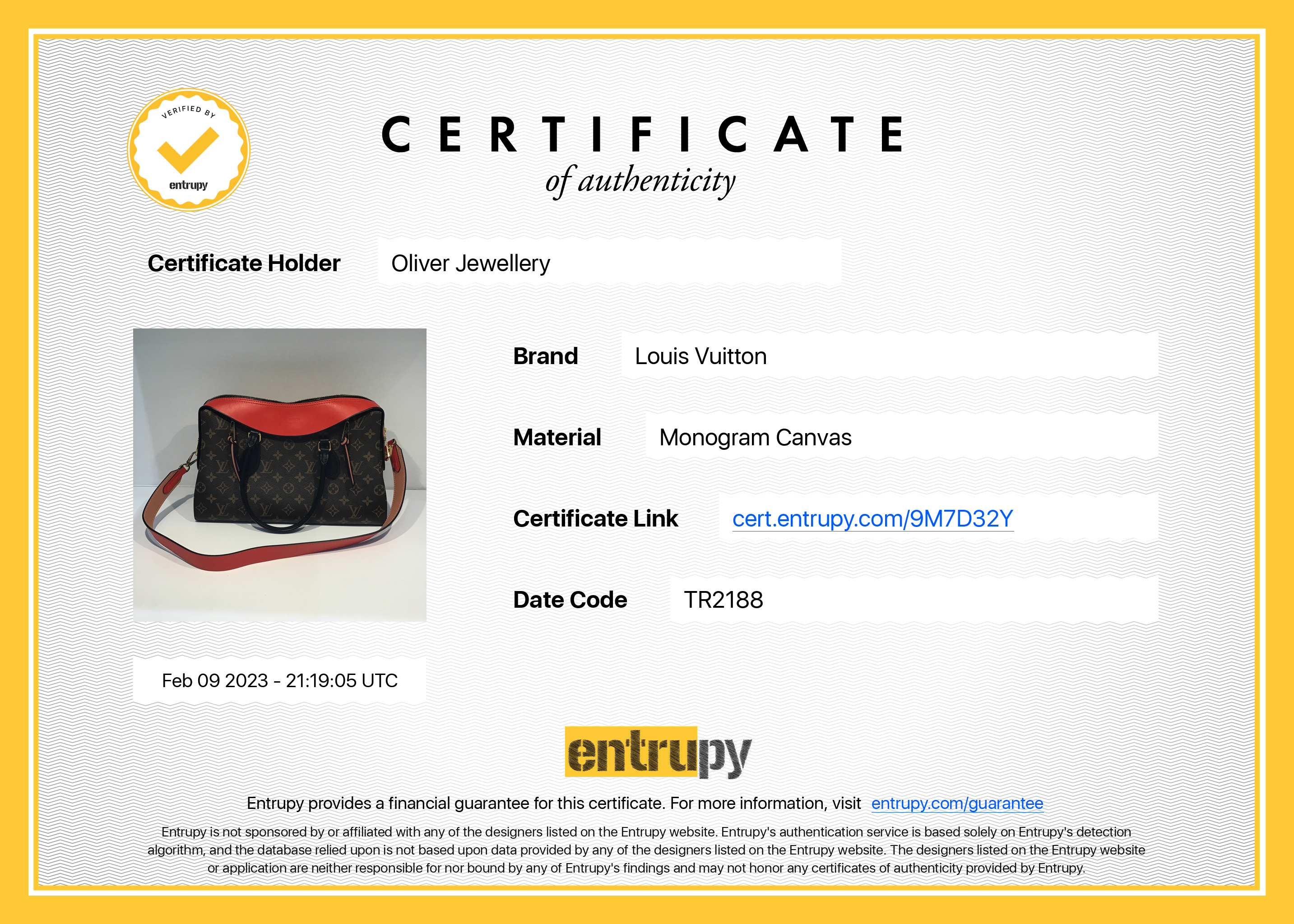 Louis Vuitton Monogram Tuileries Bag w/ Strap