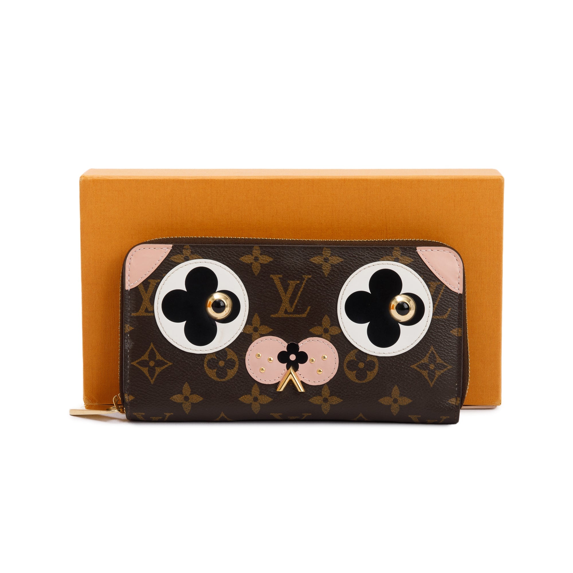 Louis Vuitton Monogram Valentine Dog Zippy Wallet w/ Box & Receipt