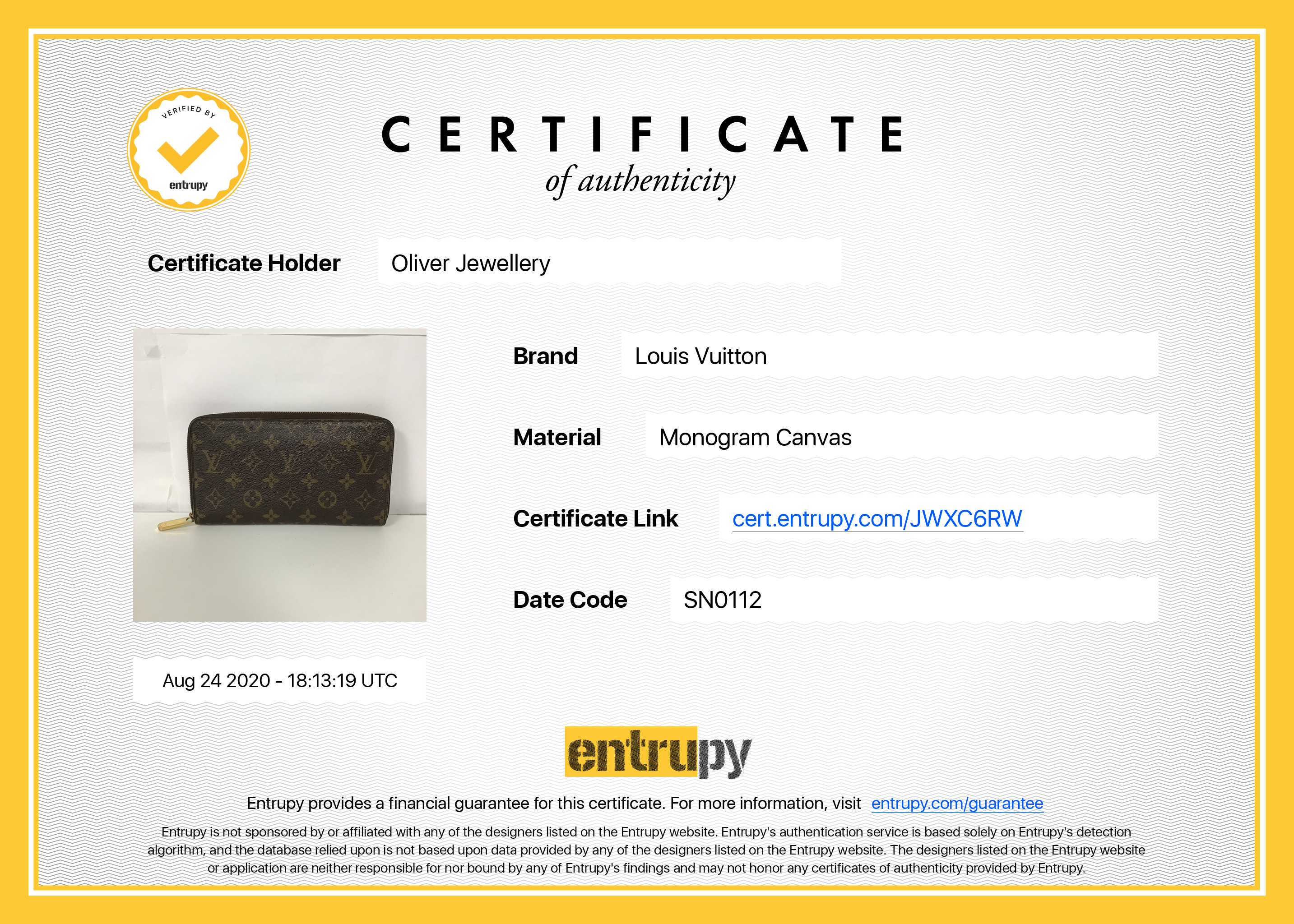 Louis Vuitton Monogram Zippy Organizer