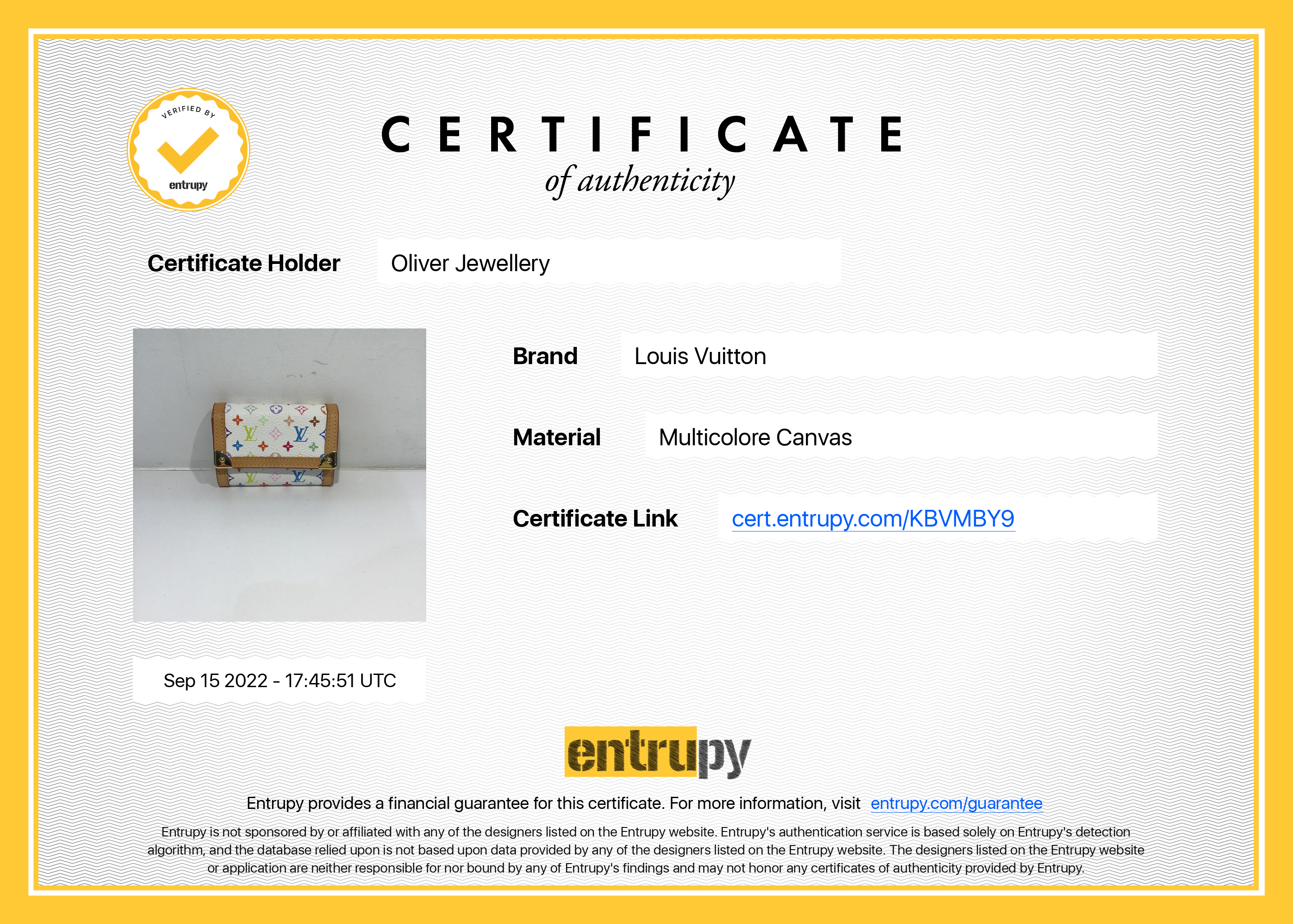 Louis Vuitton Multicolore Card Holder